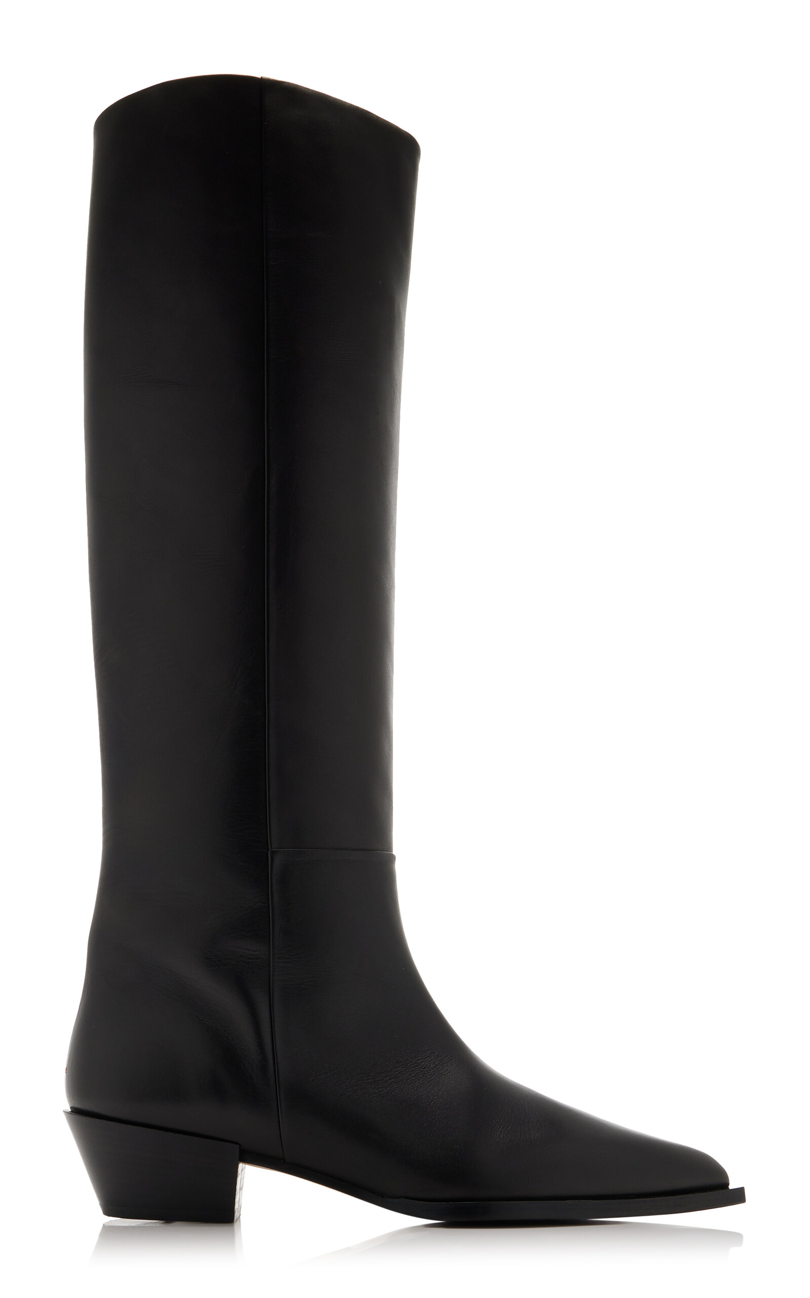 Aeyde Arla Leather Knee Boots In Black