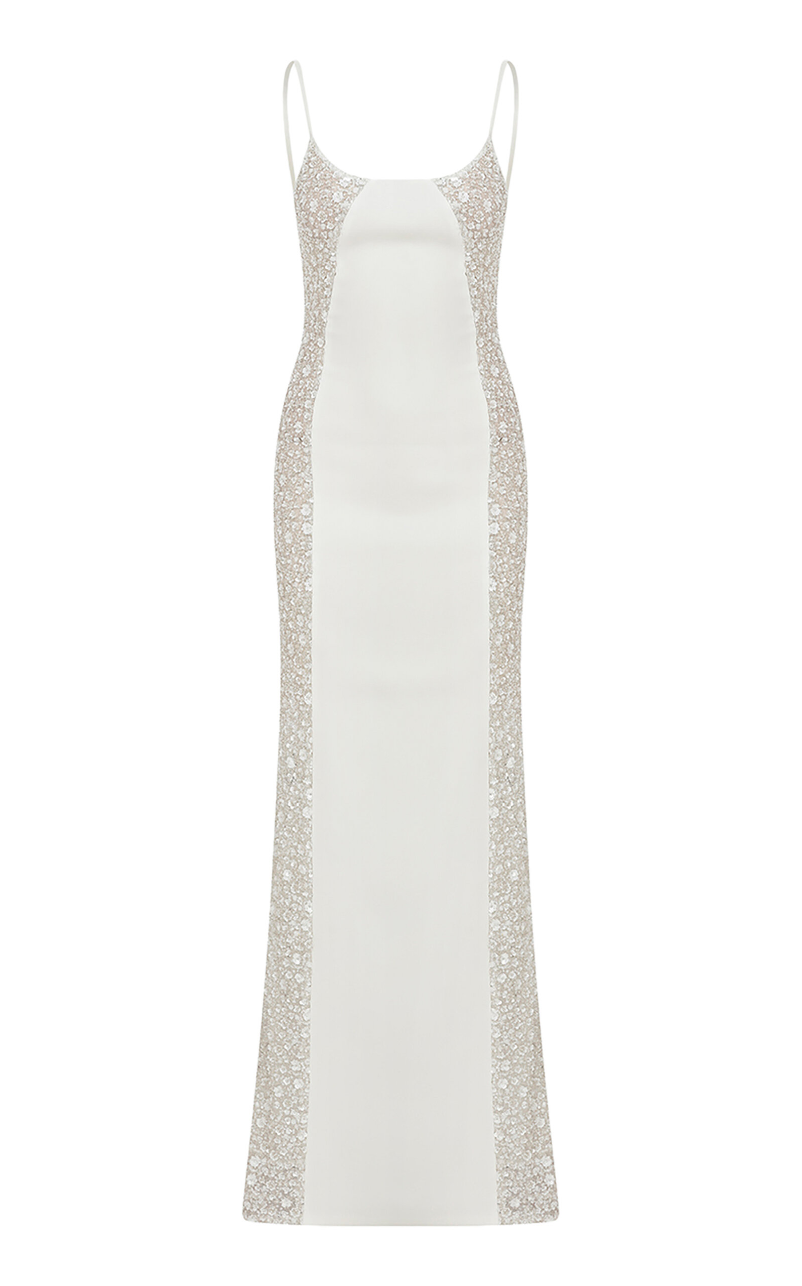 ILA. Exclusive Violet Sequin-Paneled Silk Gown - White - Women's Clothing