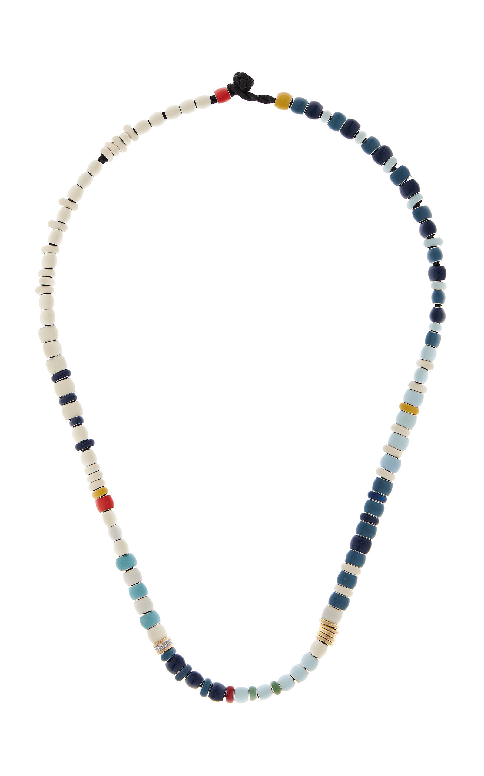 Shop Adina Reyter Exclusive Surf's Up 14k Yellow Gold Diamond Beaded Necklace