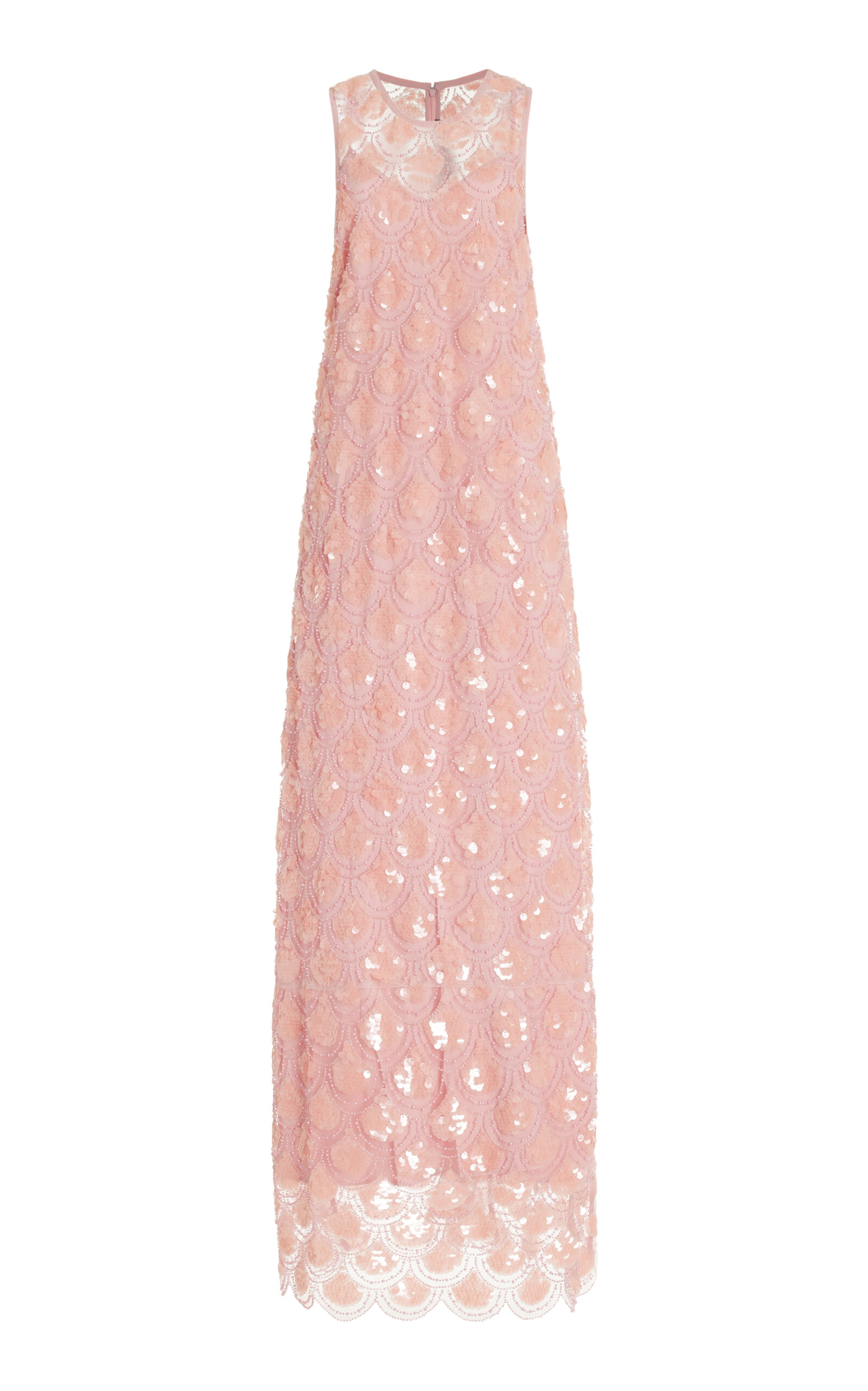 Rotate Birger Christensen Embellished Sleeveless Maxi Dress In Pink