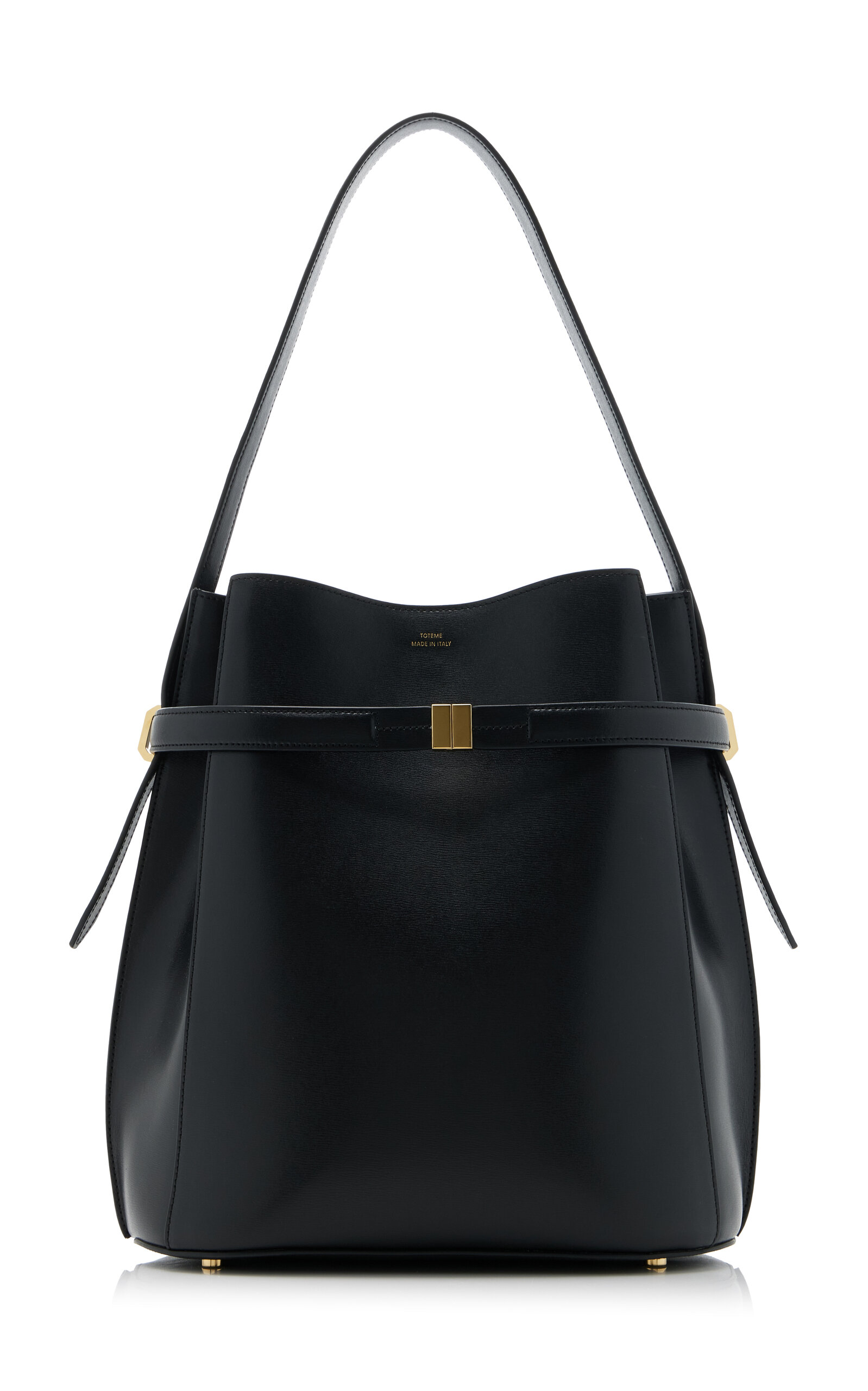 Toteme Belted Leather Bucket Bag - Moda Operandi