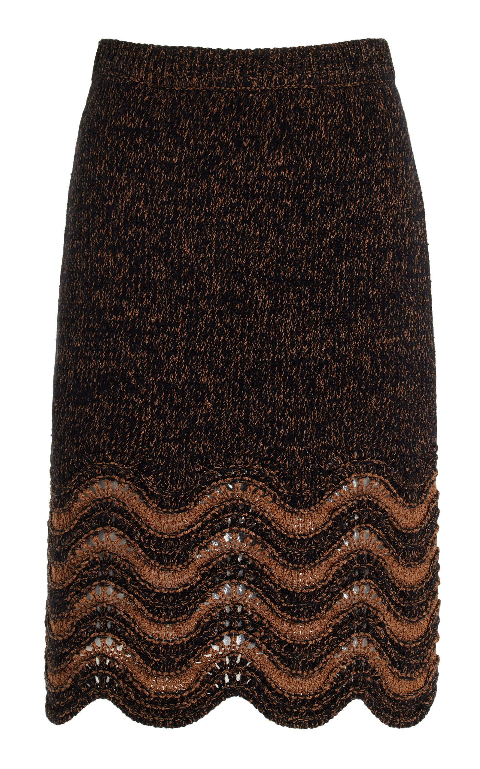 Wales Bonner Chord Knit Wool-Cotton Midi Skirt