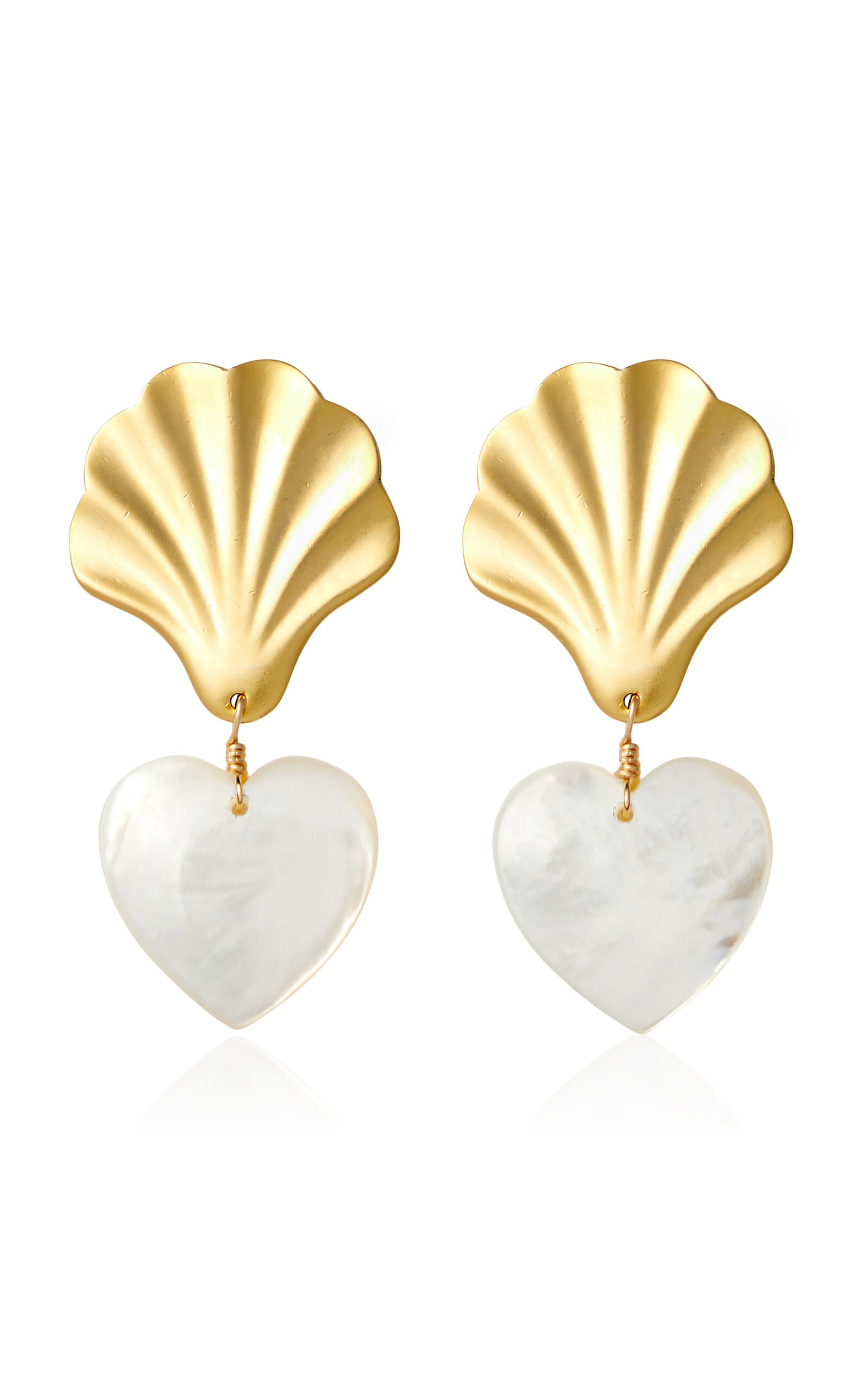 Busy Mother-of-Pearl 24K Gold-Plated Earrings