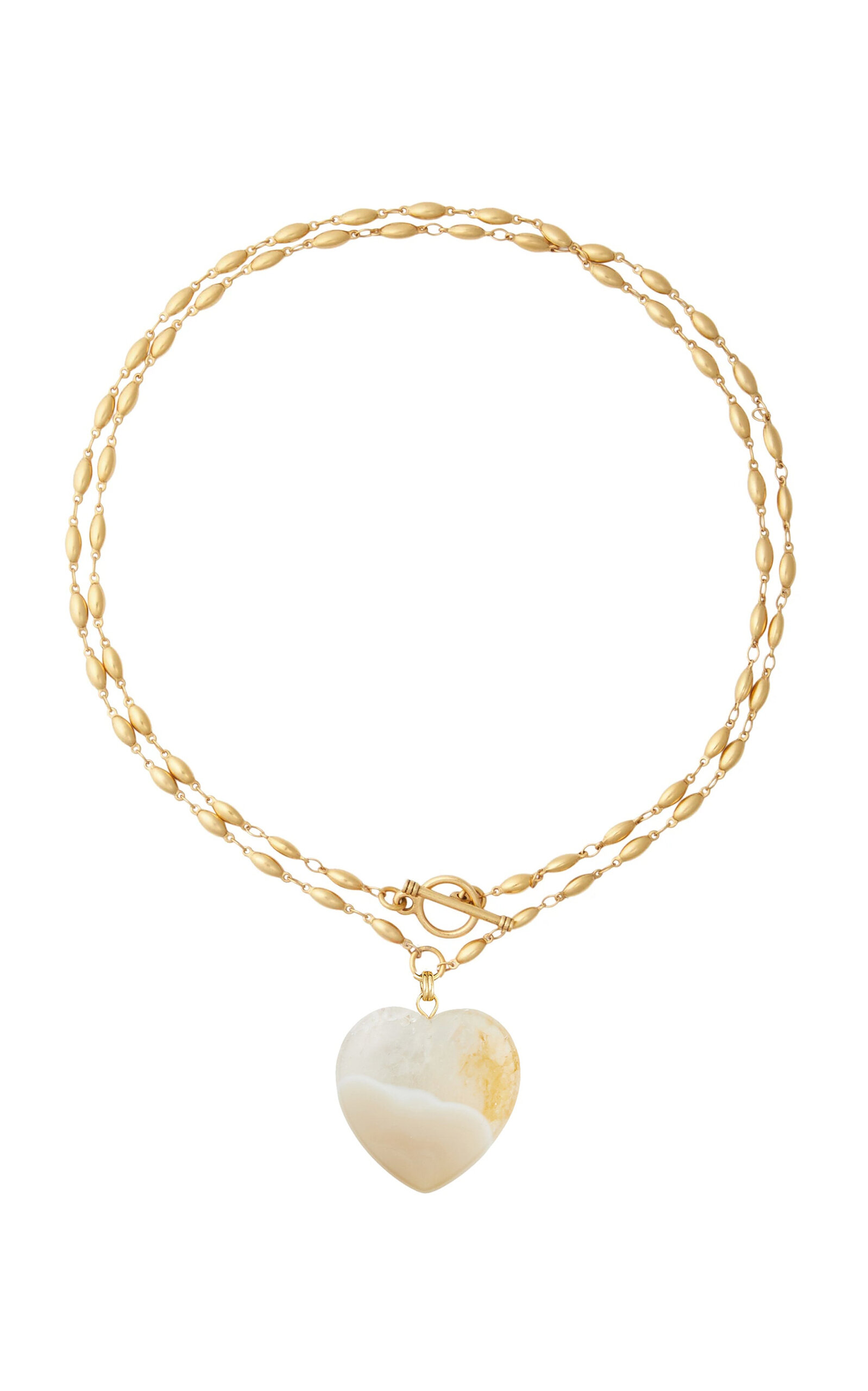 Izzie Agate 24K Gold-Plated Necklace