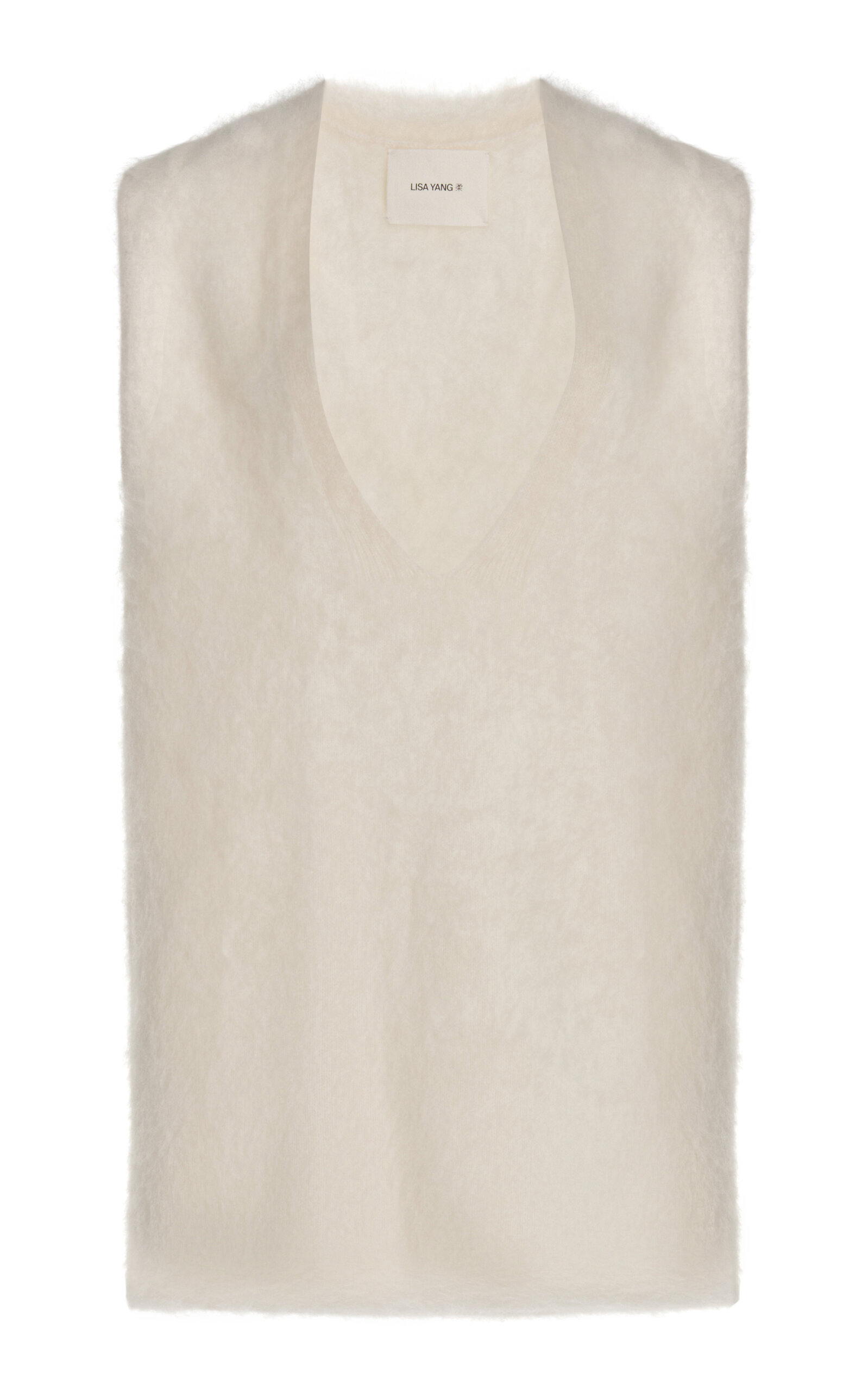 Lisa Yang Nella Brushed-Cashmere Vest - Neutral