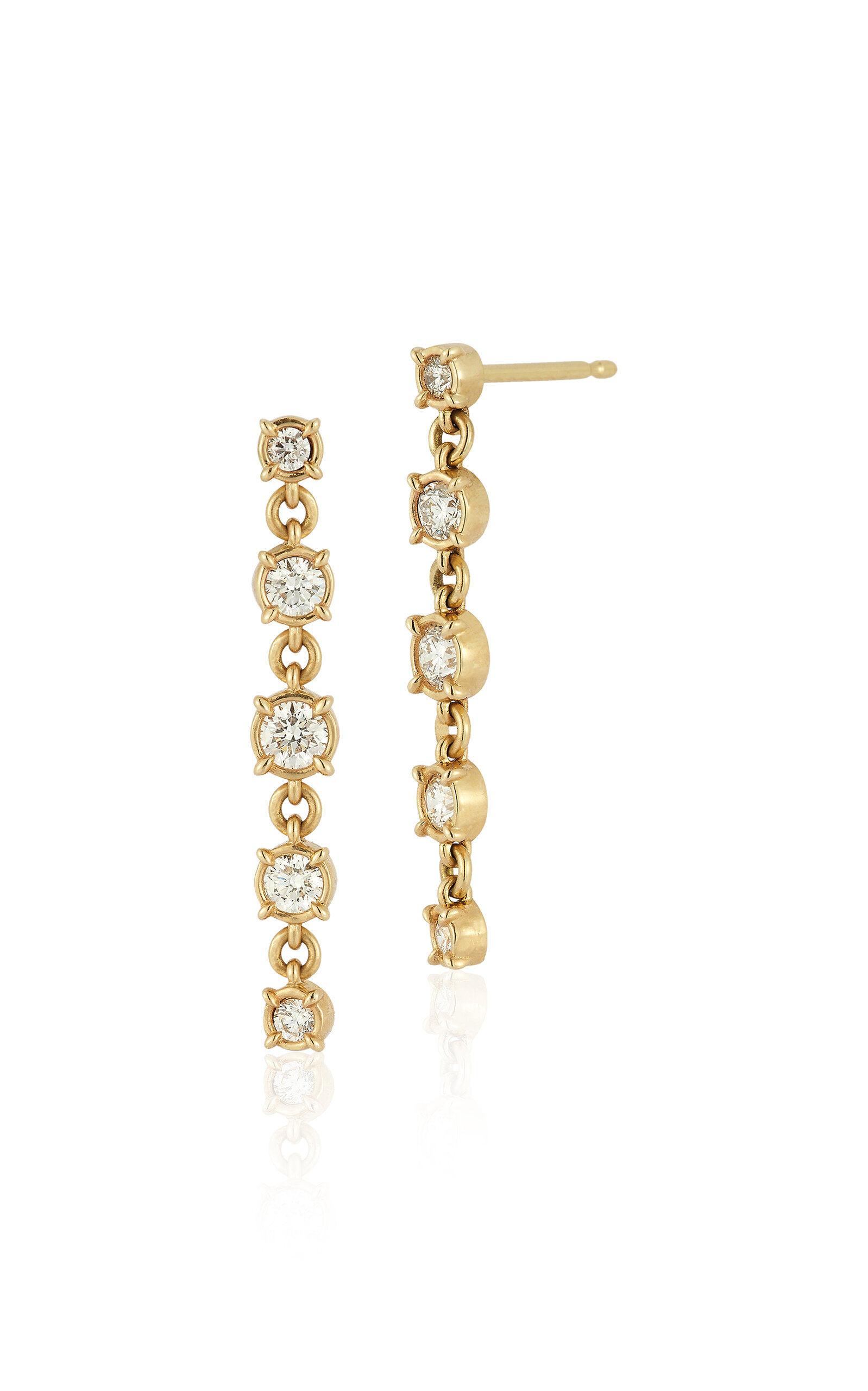 Shop Concept26 14k Yellow Gold Diamond Dangle Earrings