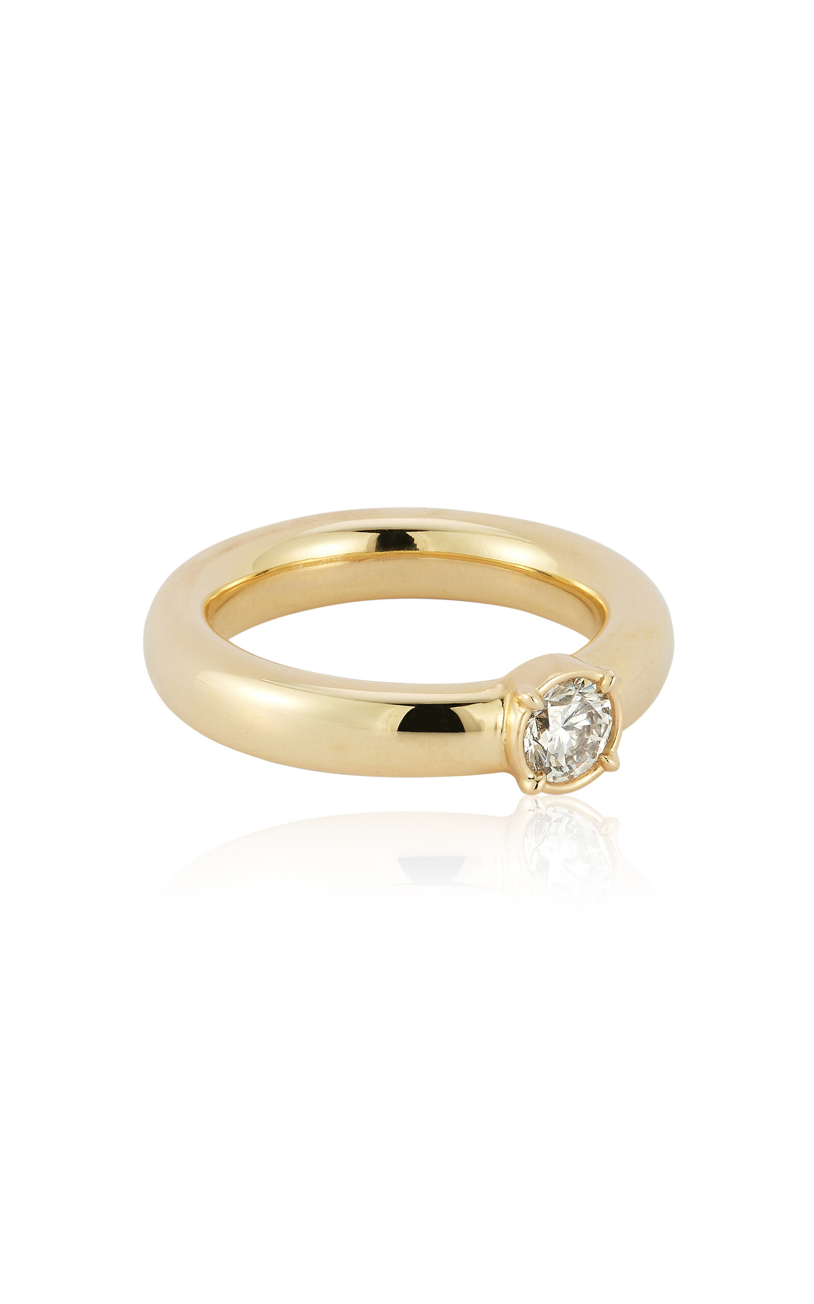 Signature 14K Yellow Gold Diamond Solitaire Ring