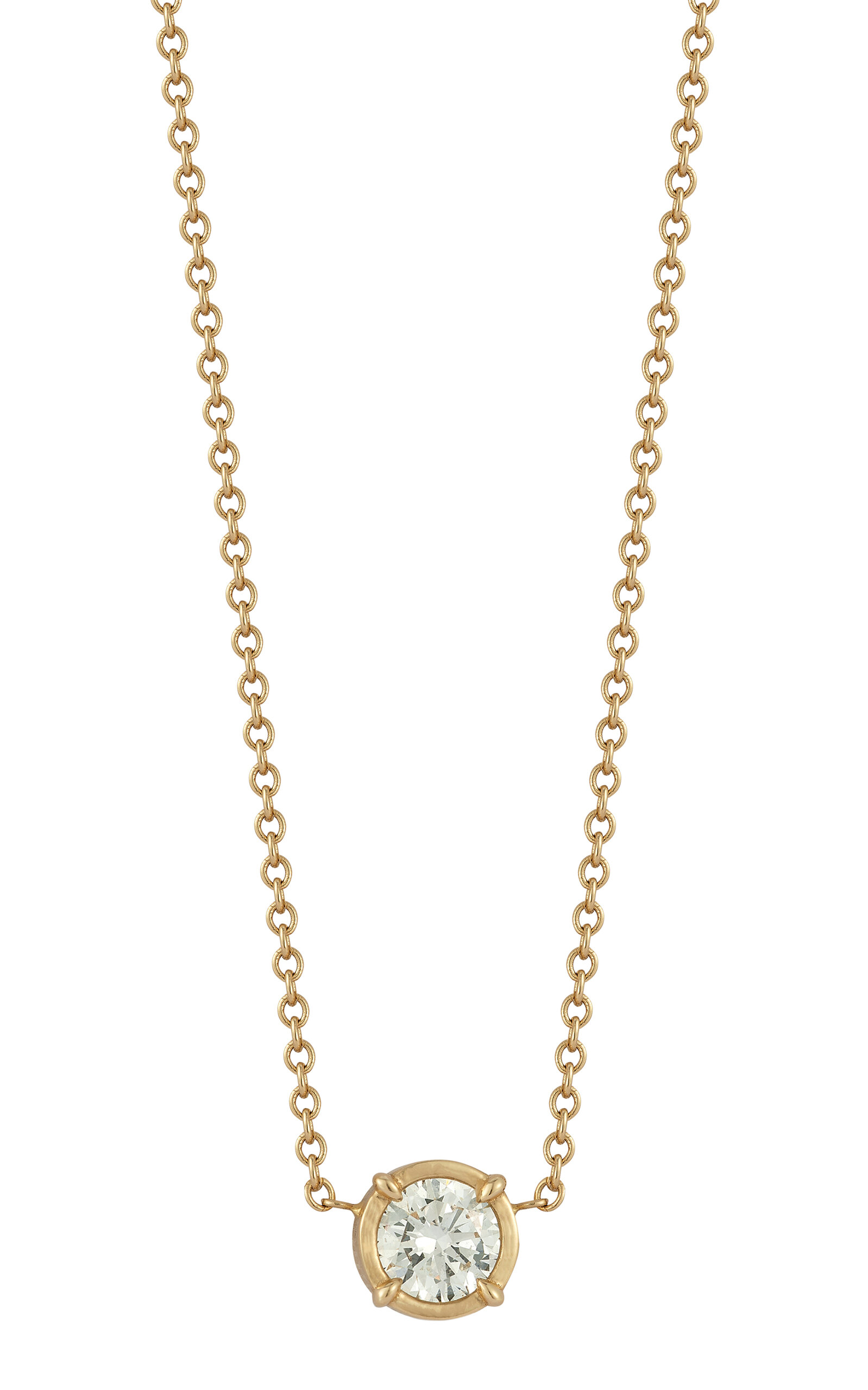 Shop Concept26 14k Yellow Gold Diamond Solitaire Necklace