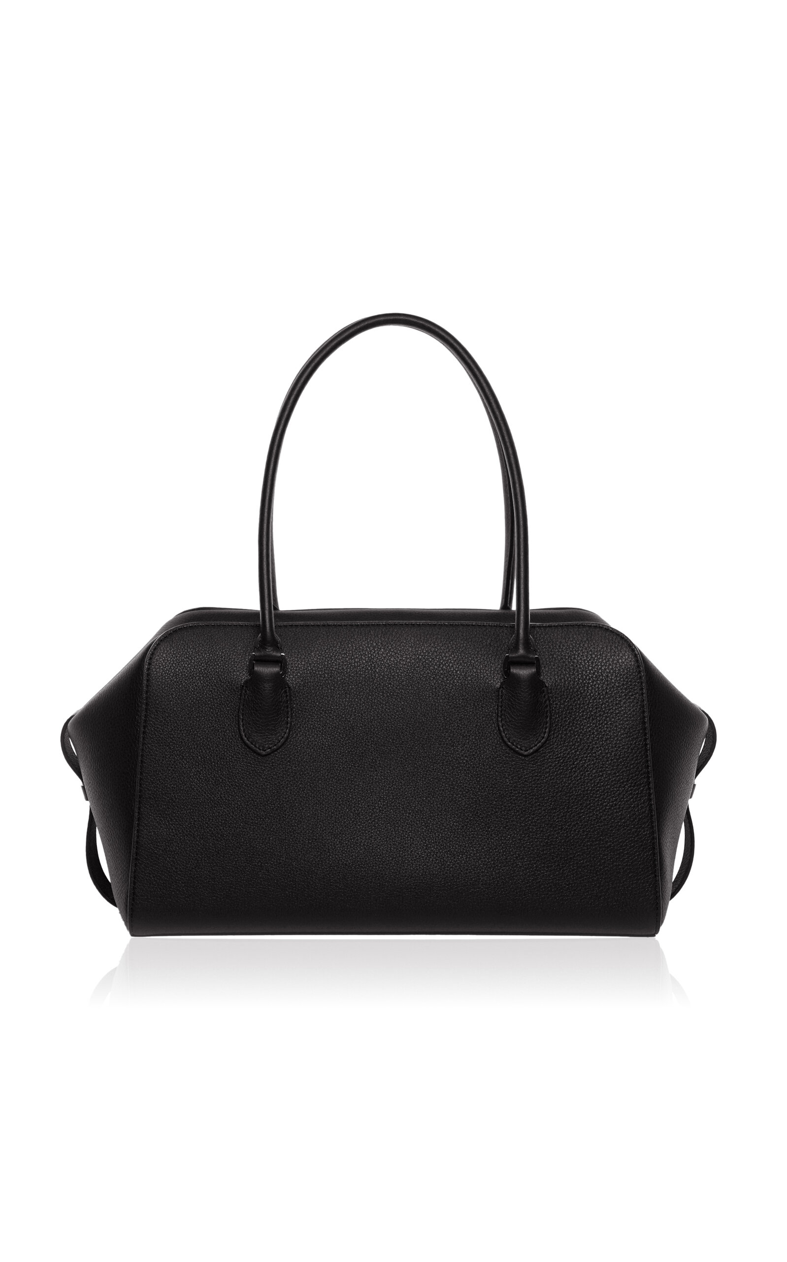 The Row E/W Leather Bowling Bag - Black - OS