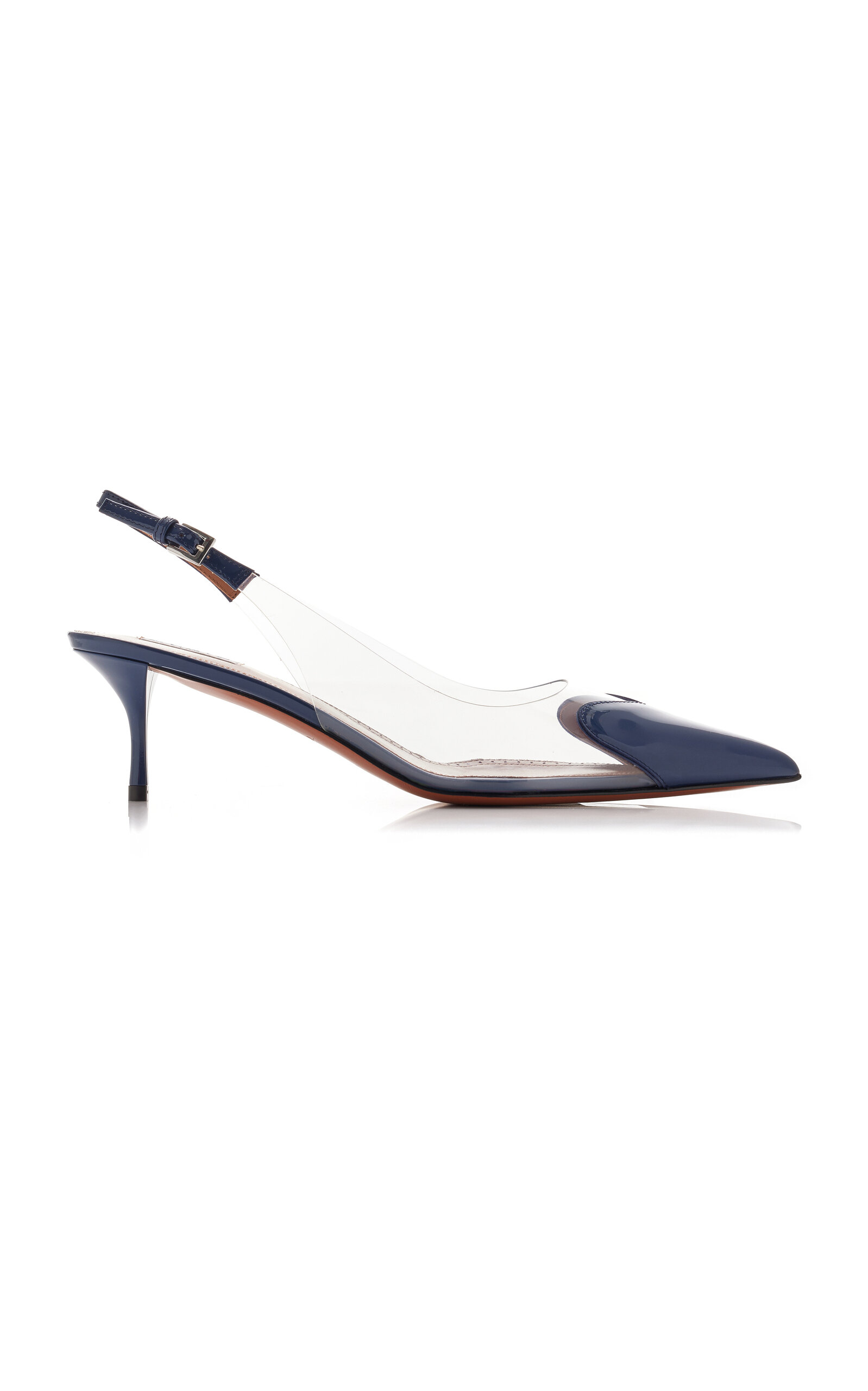 Alaïa Le Caur Patent-leather And Pvc Slingback Pumps In Blue