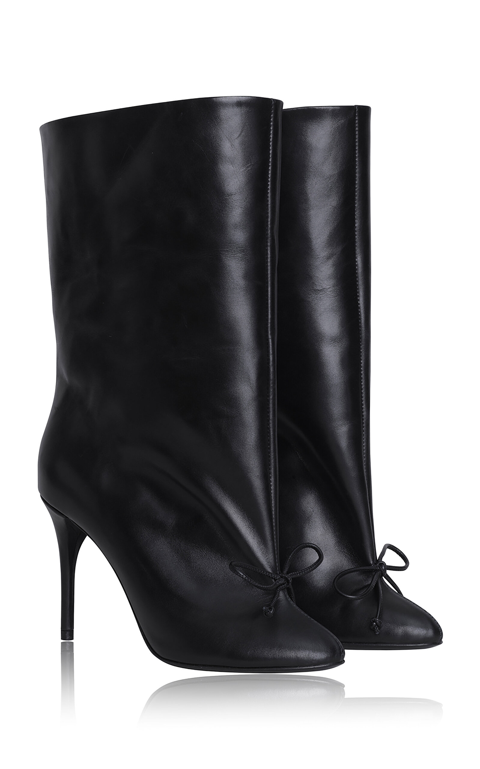 ALAÏA Leather Low Boots - Women's Shoes