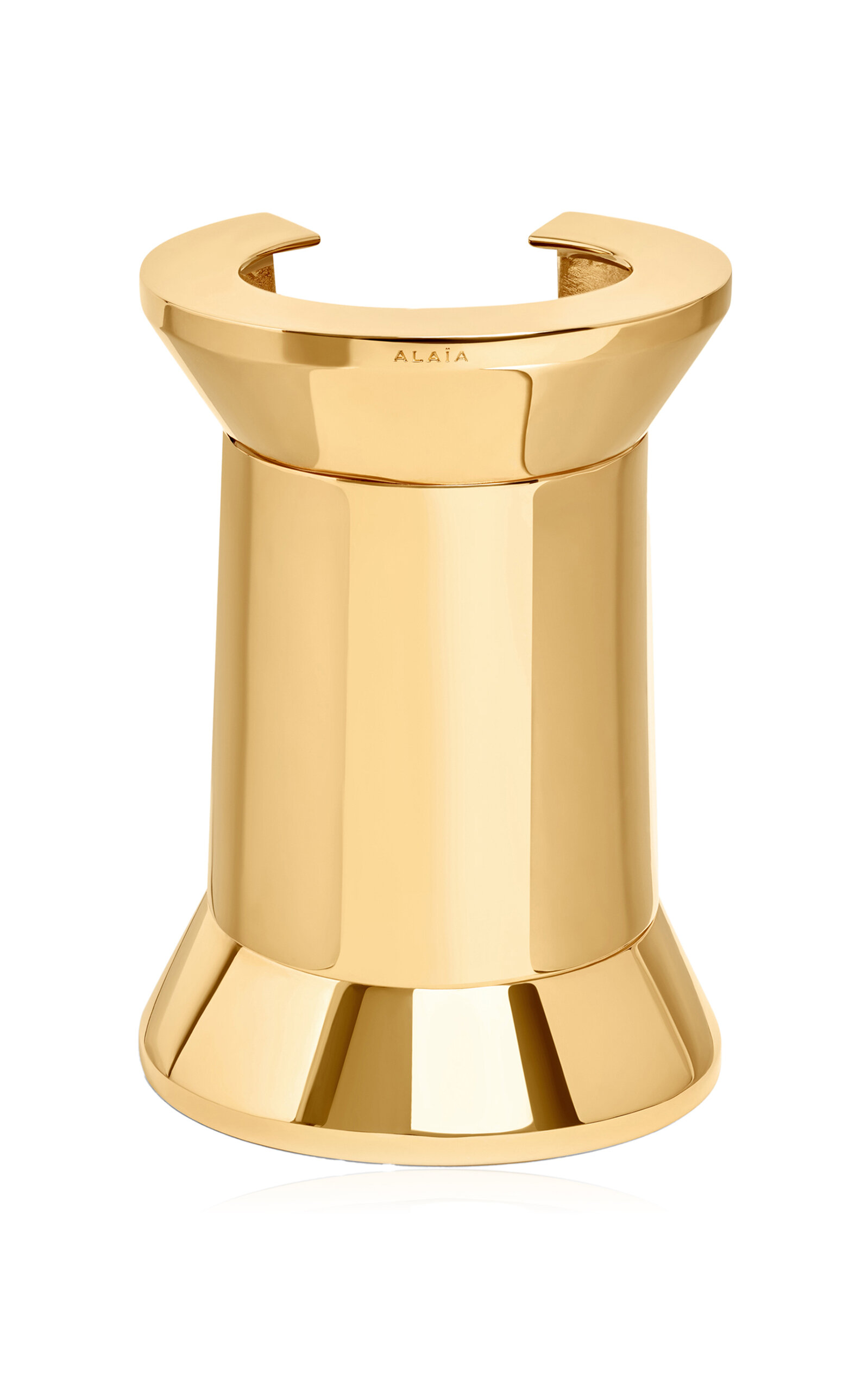 ALAÏA Bobine Gold-Tone Brass Cuff - Gold - OS - Moda Operandi