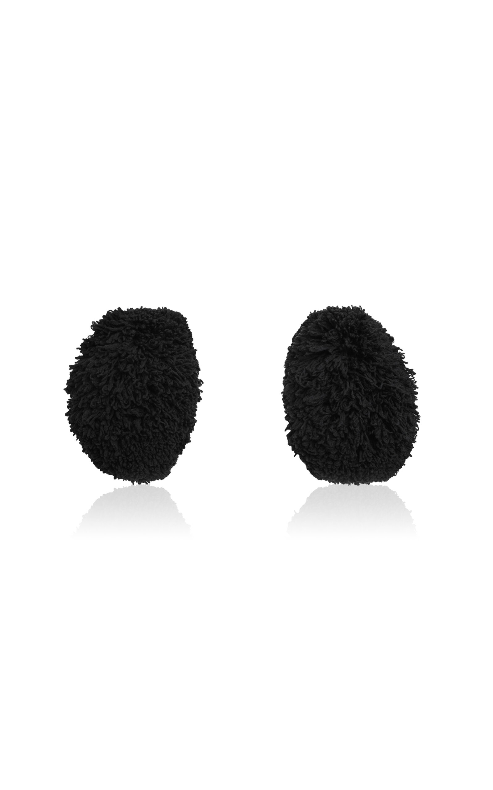 Alaïa Bubble Knit Wool Cuffs In Black