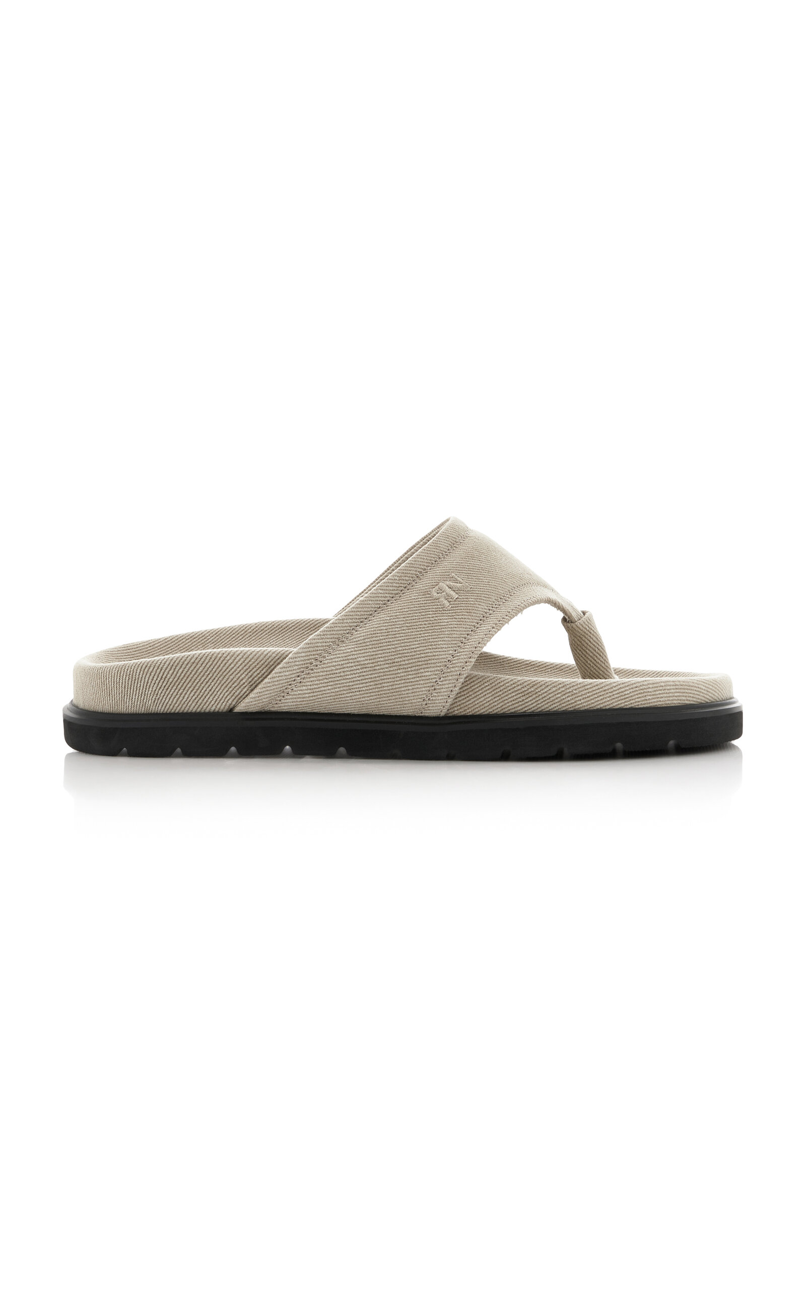 Shop Reike Nen Exclusive Padded-denim Sandals In Neutral