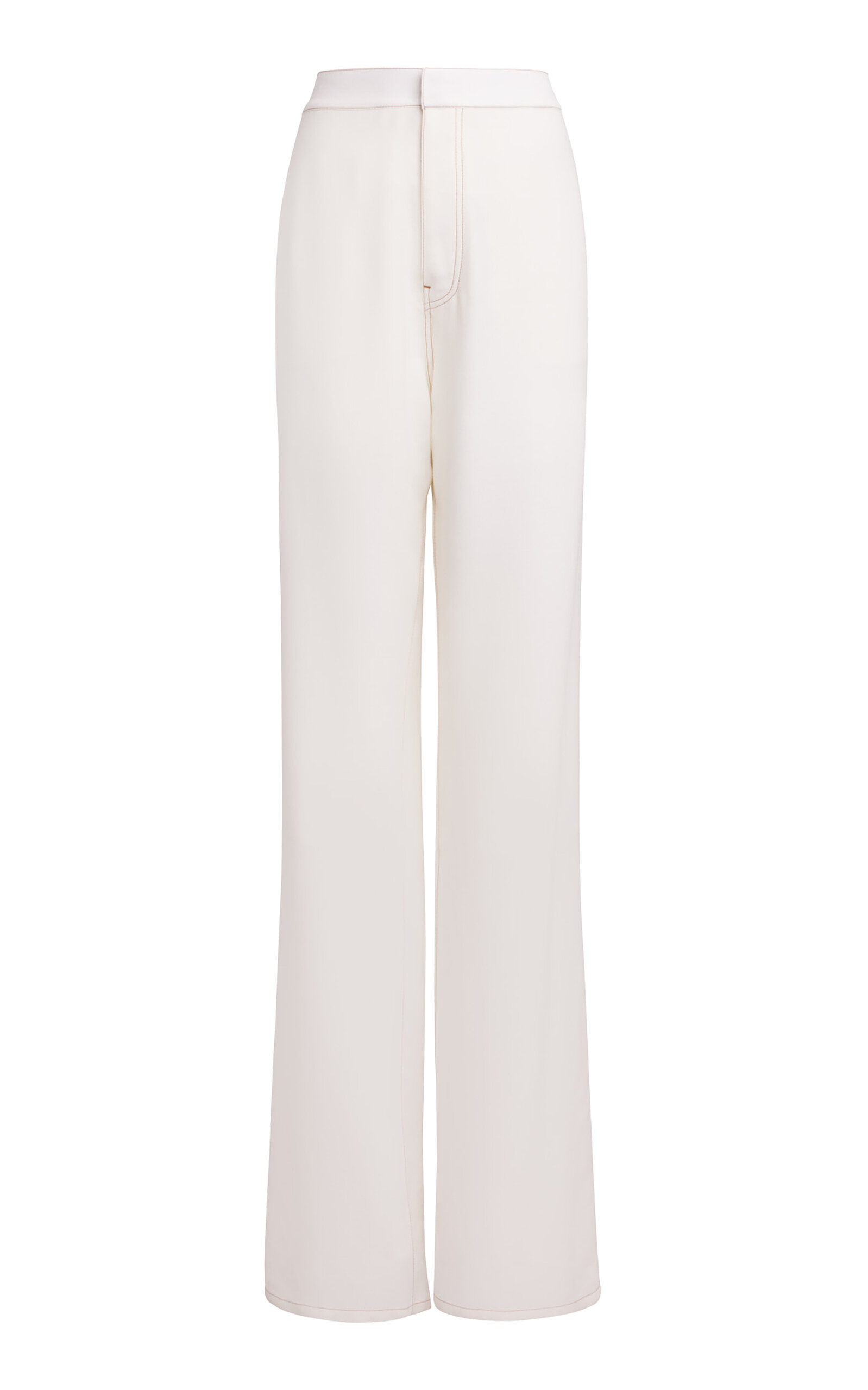 ALAÏA Fluid Wool-Blend Straight-Leg Pants - Women's Clothing
