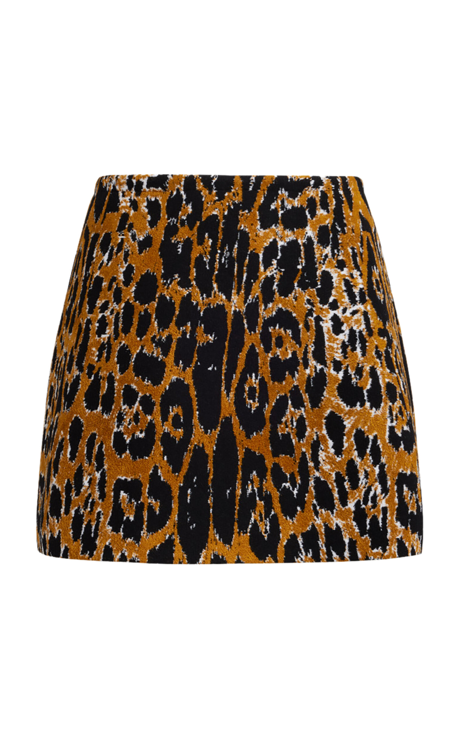 Alaïa Leopard-printed Jacquard Knit Mini Skirt In Animal