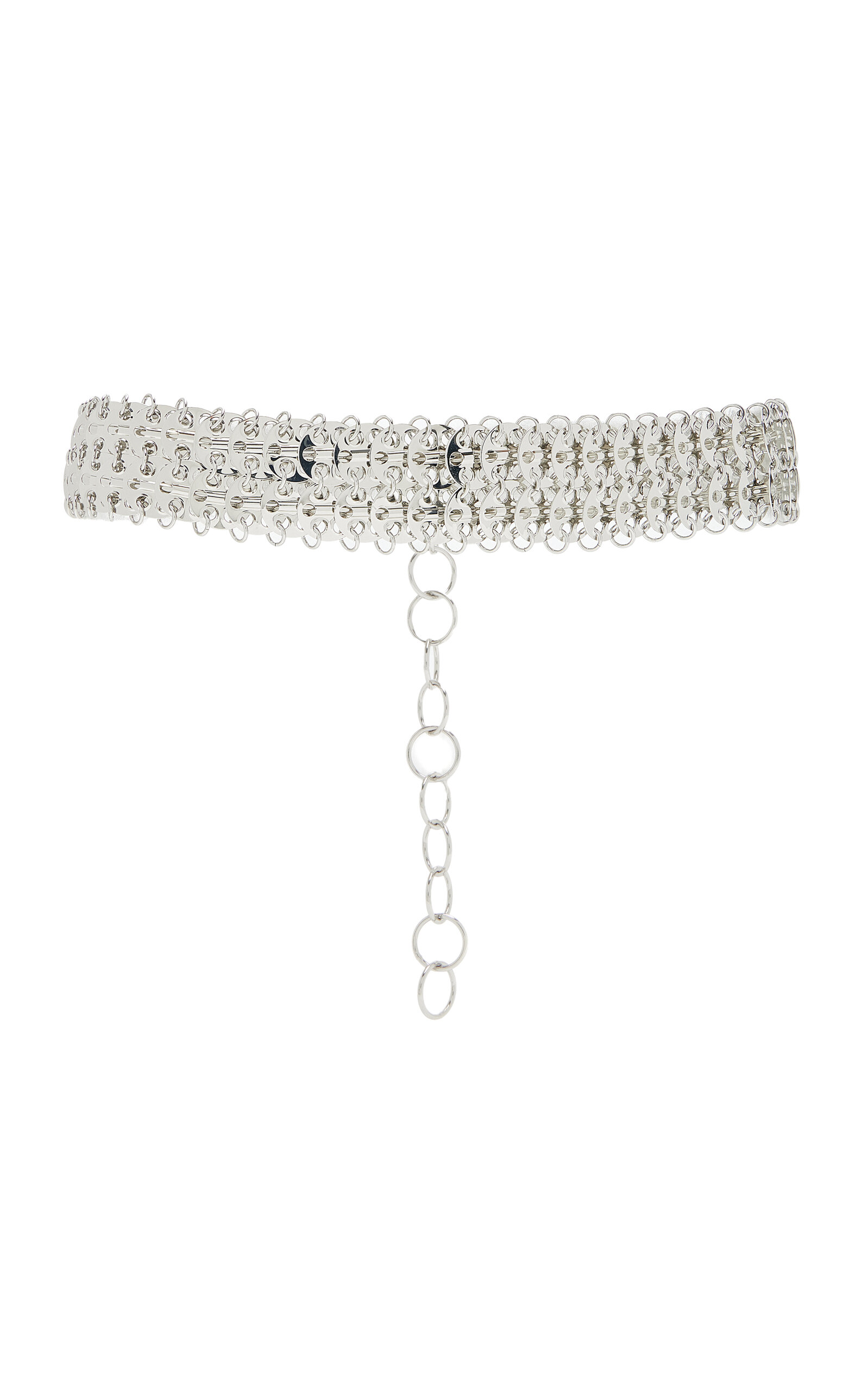 Rabanne Embellished Chain Belt In Silver
