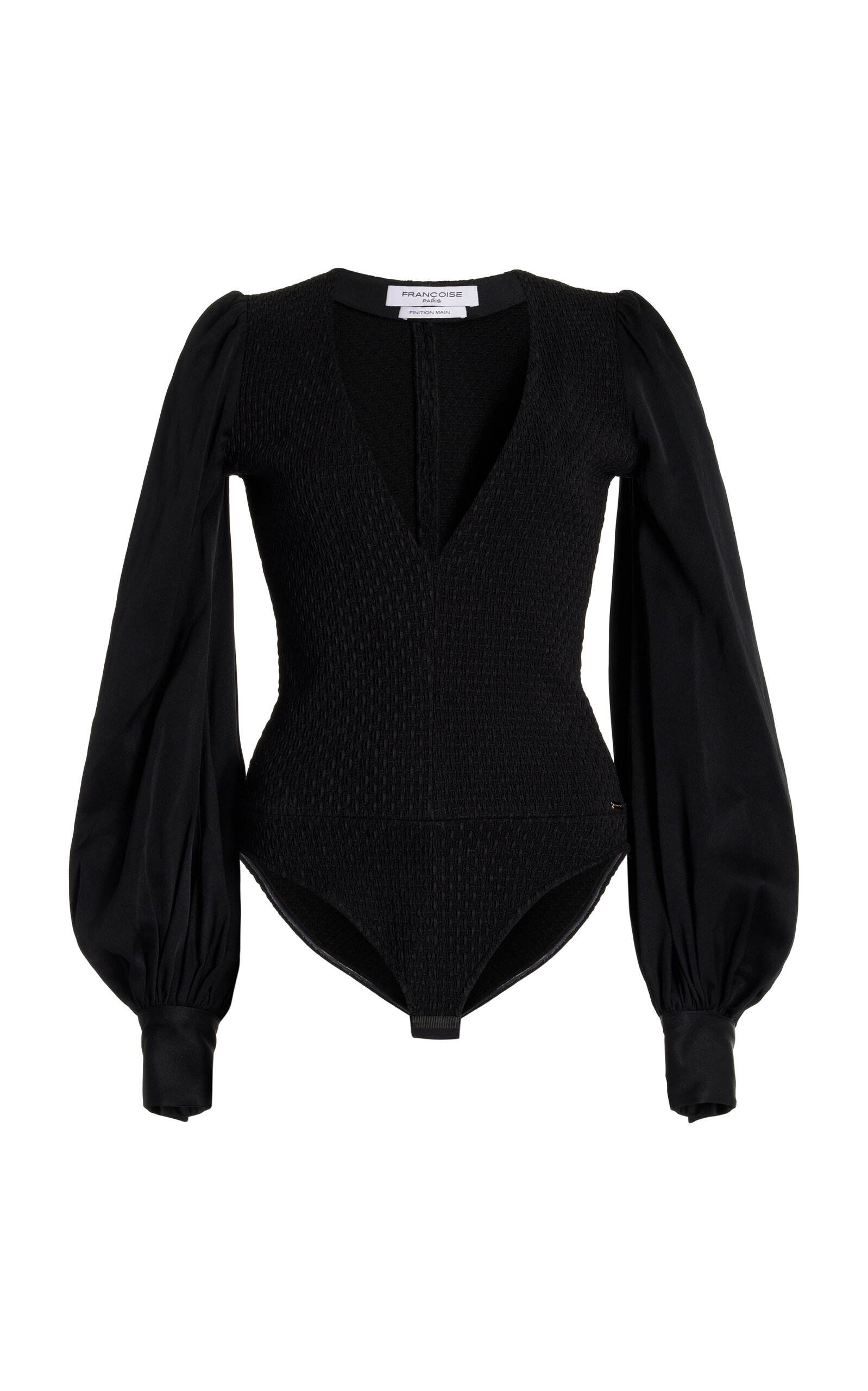 Exclusive Solange Ruffled Deadstock Jersey Bodysuit