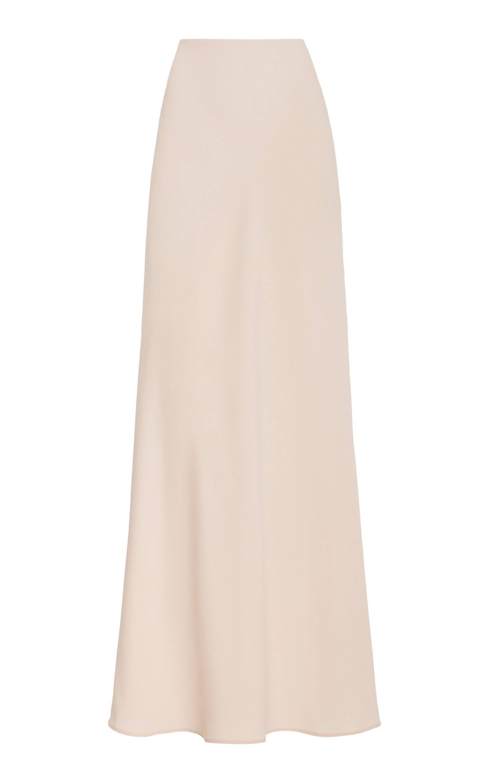 Francoise Exclusive Louise Flared Deadstock Crepe Maxi Skirt In Light Pink