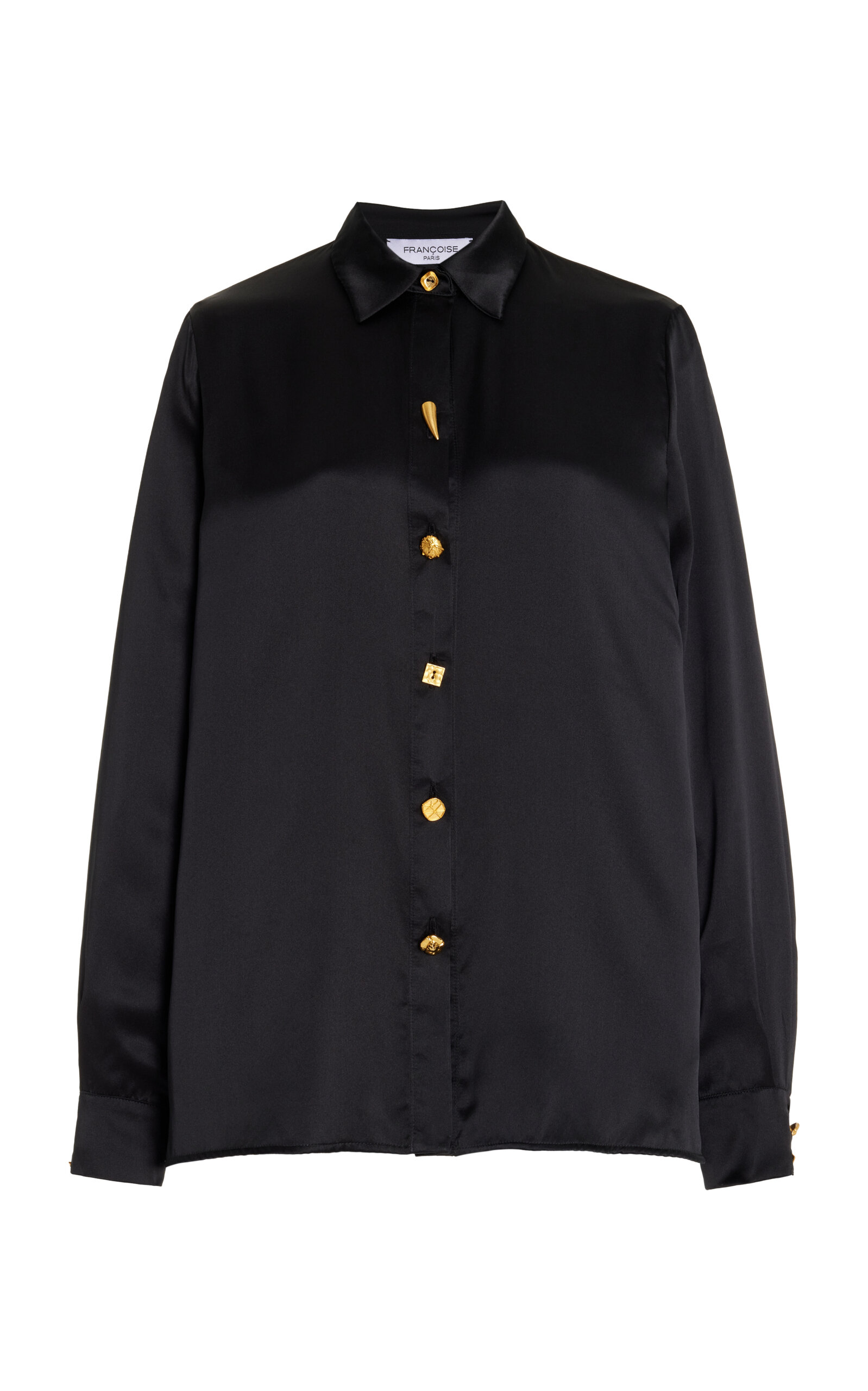 FRANÇOISE Exclusive Constance Deadstock Silk Crepe Button-Up Shirt
