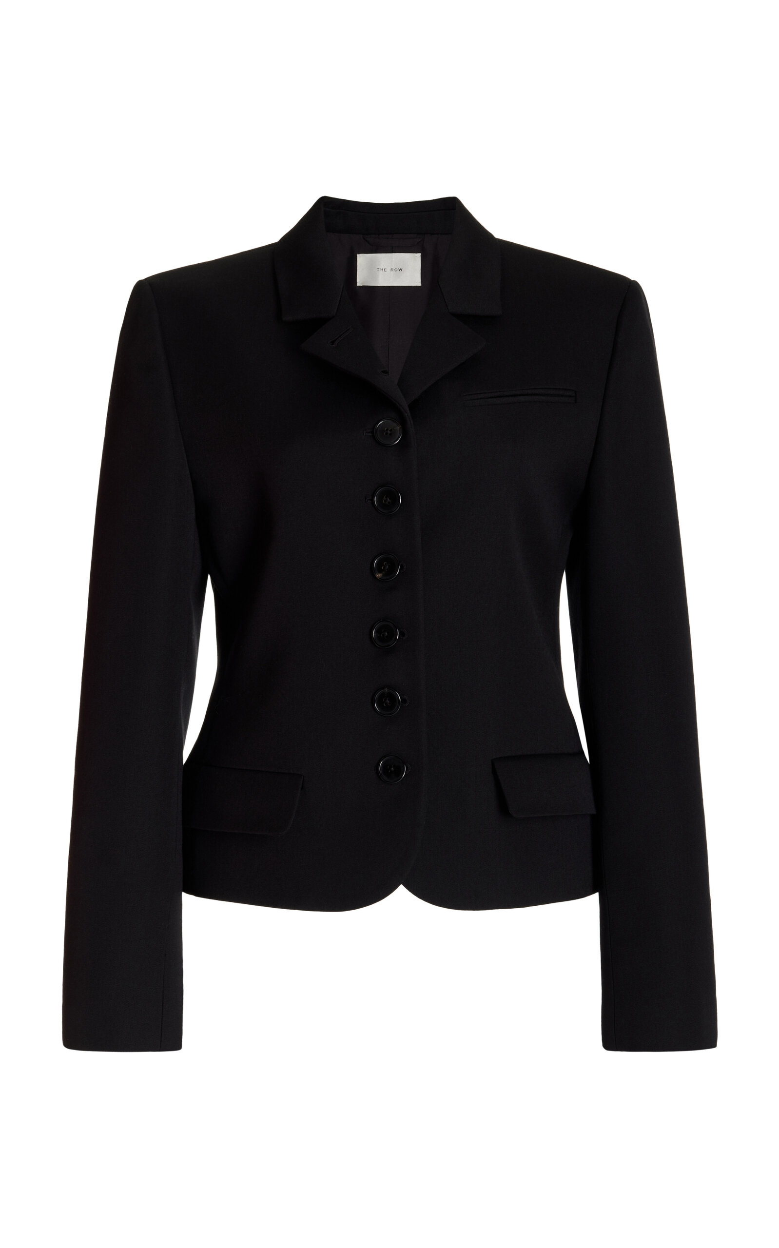 The Row Fletcher Single-breasted Wool Jacket In Black