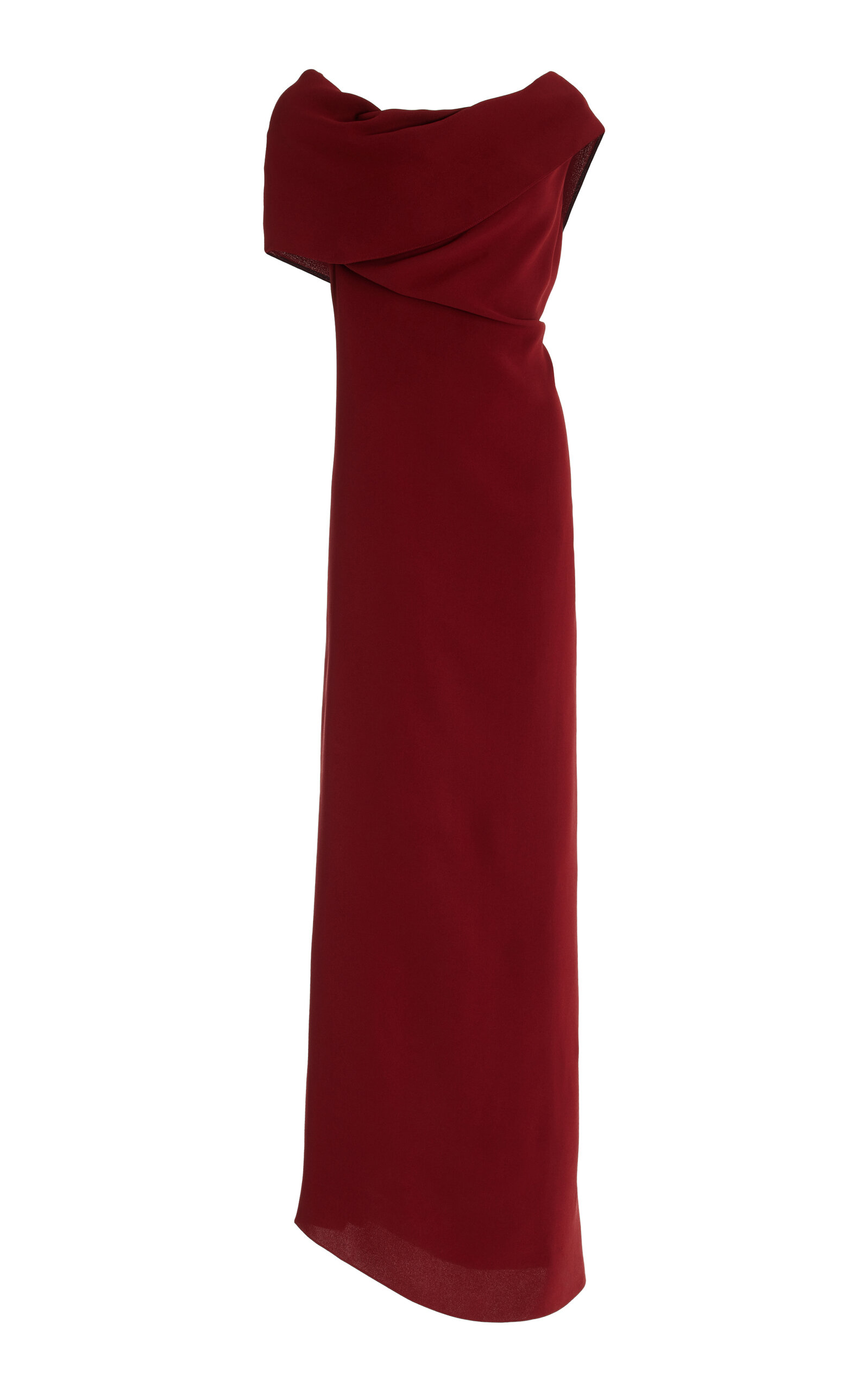 The Row Nassau Silk Crêpe Gown In Burgundy