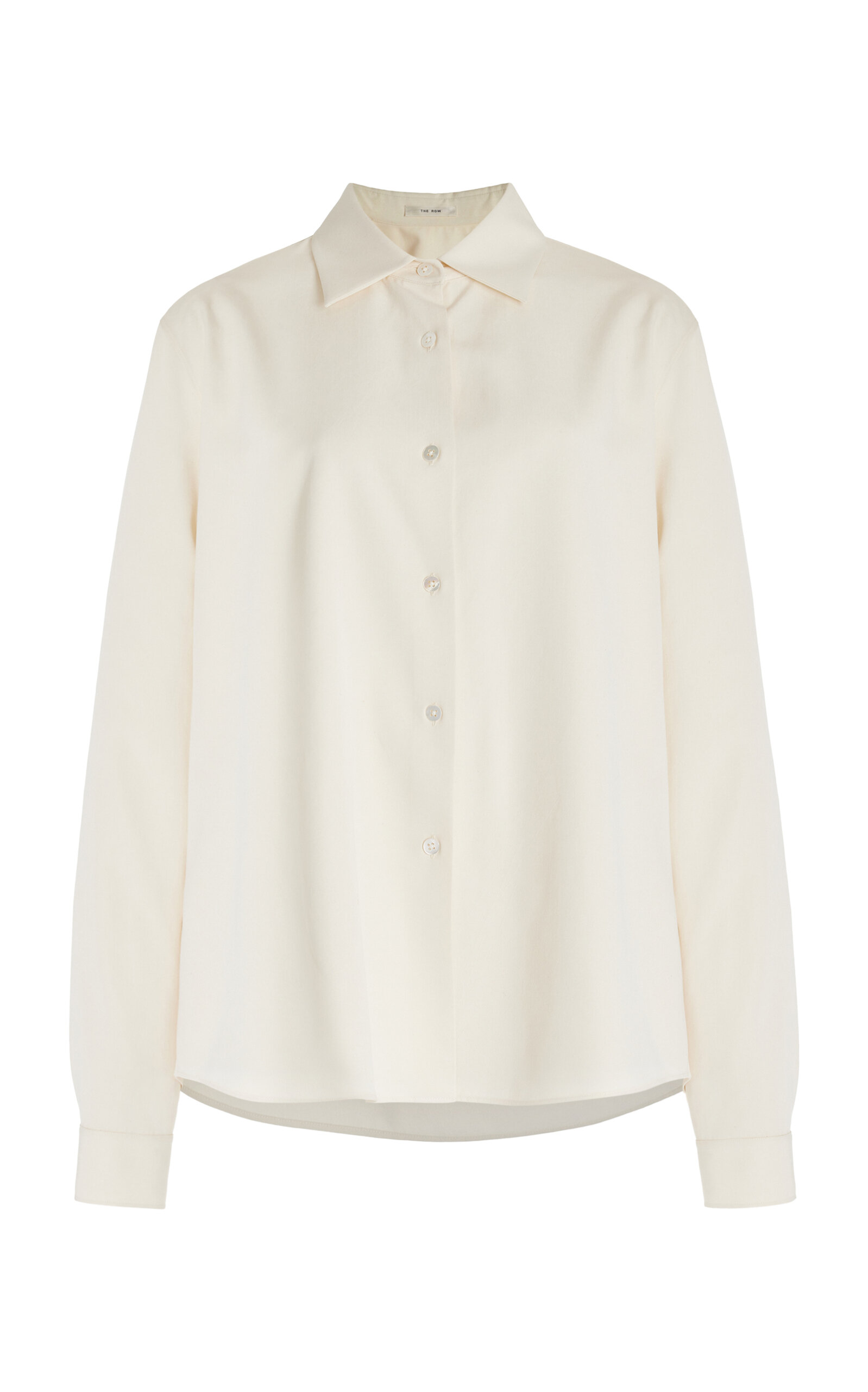 The Row Tailored Shirt With Long Sleeves And Pointed Collar In Ivory