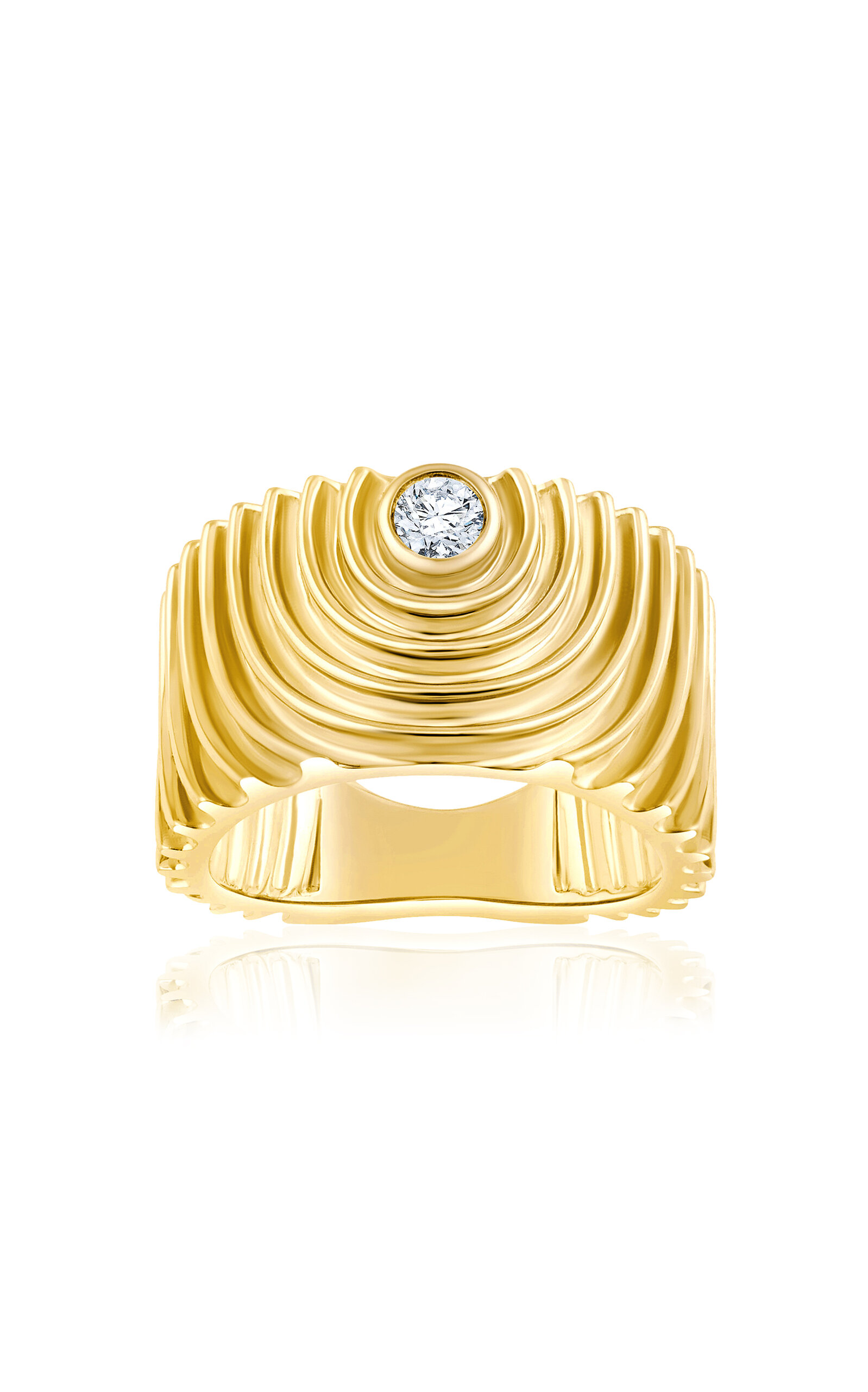 Shop Almasika 18k Yellow Gold Universum Band Ring