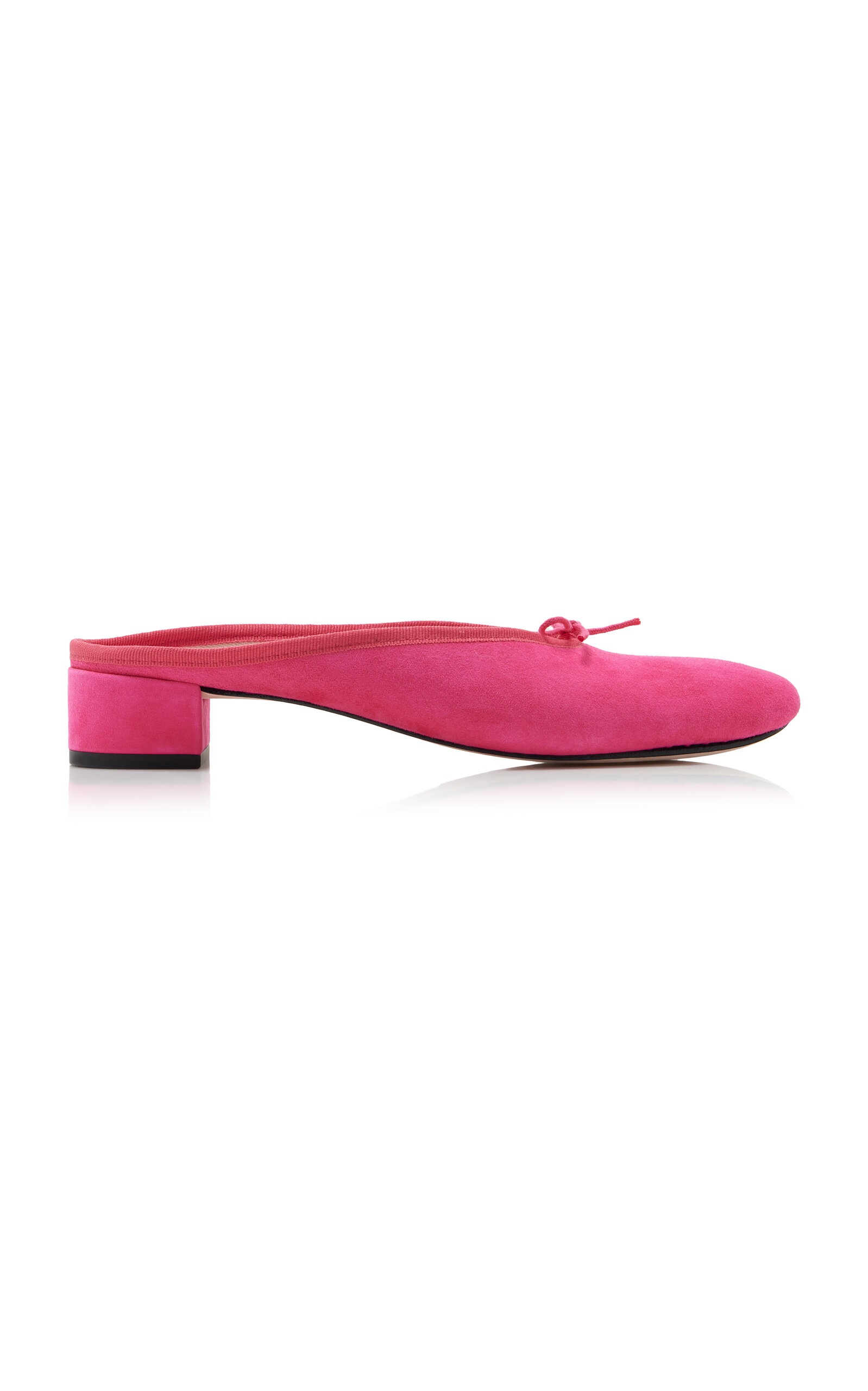 Shop Repetto Josefa Suede Ballet Mules In Pink