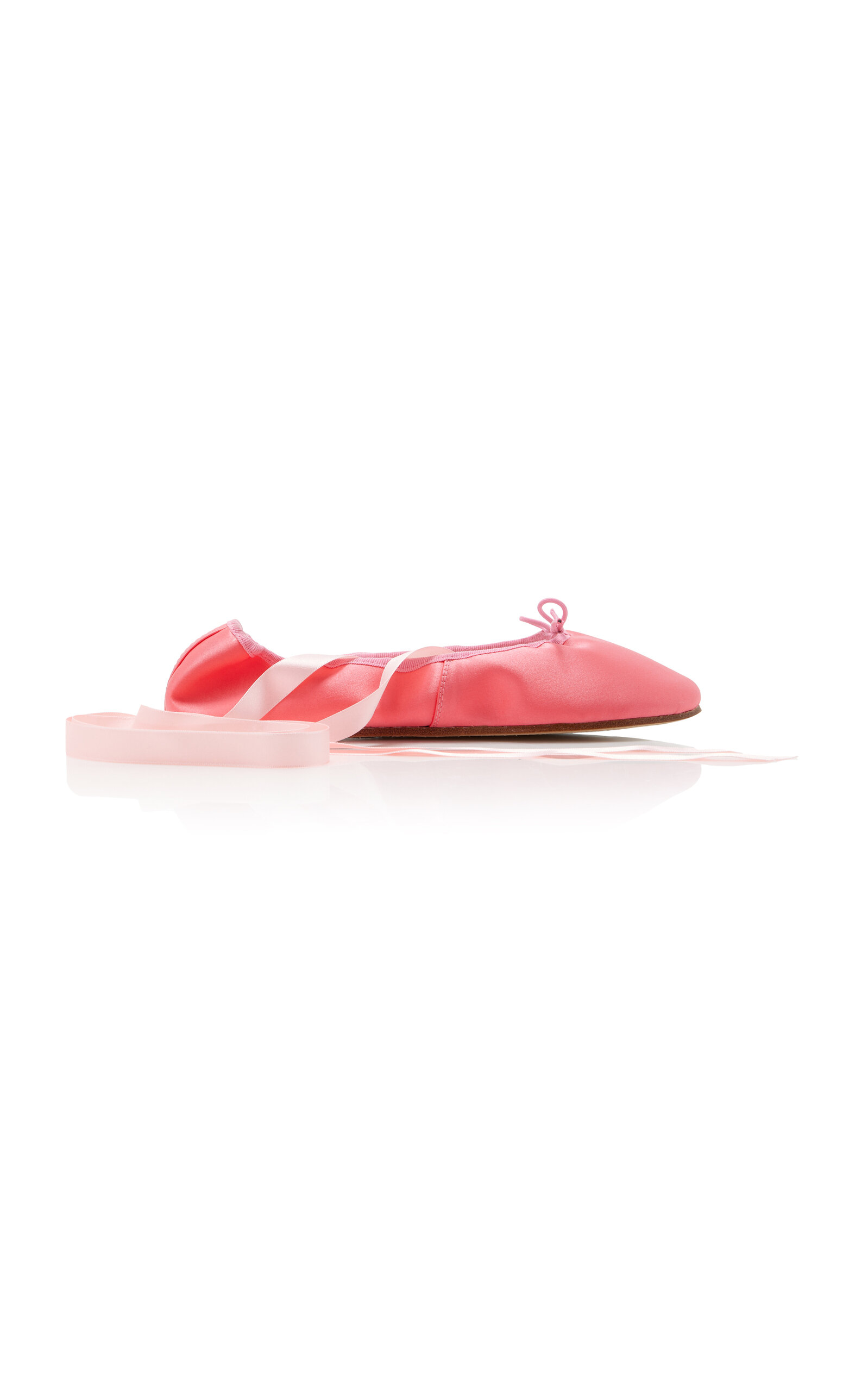 Shop Repetto Sophia Lace-up Satin Ballet Flats In Pink