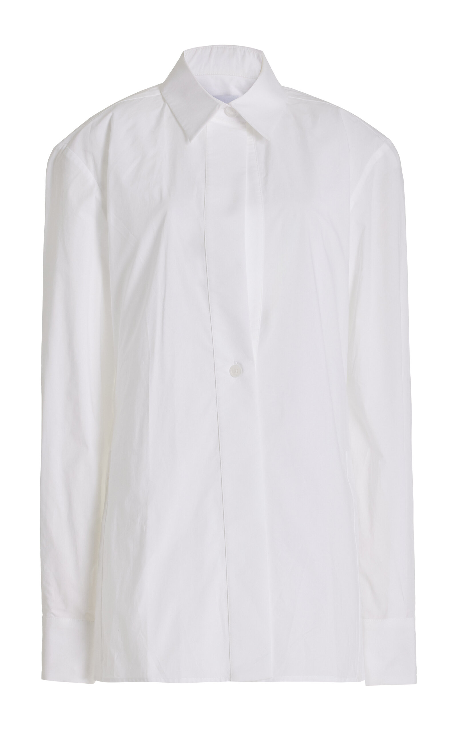 Shop 16arlington Teverdi Cotton-poplin Shirt In White