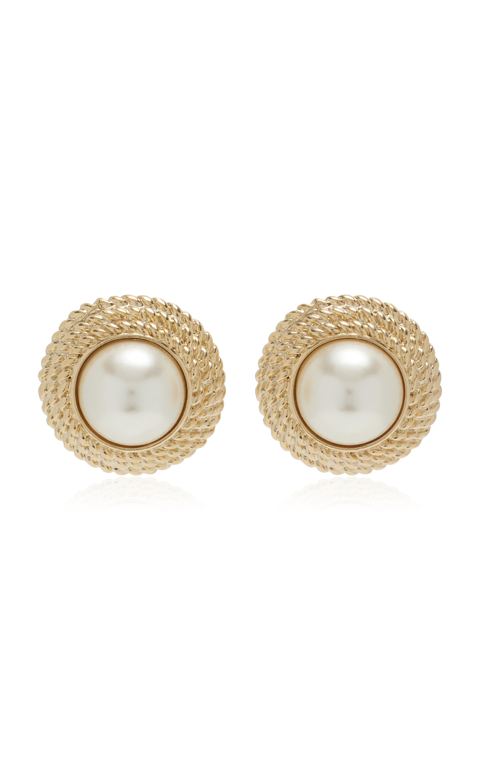 Ben-amun Exclusive 80s 24k White Gold-plated Pearl Earrings