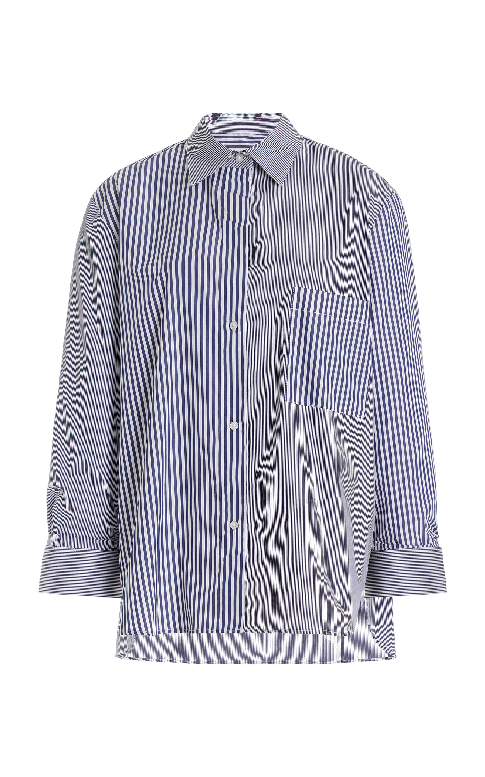 Twp New Morning After Oversized Silk Shirt In Navy