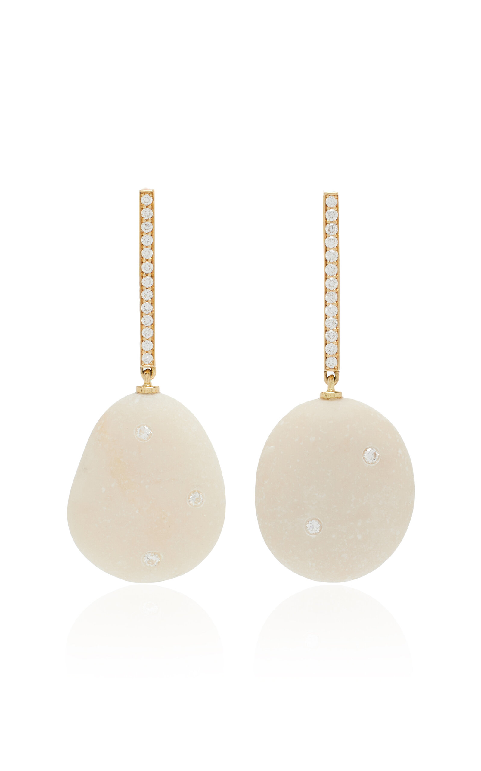 Shop Cvc Stones Drops One-of-a-kind 18k Yellow Gold Diamond Earrings