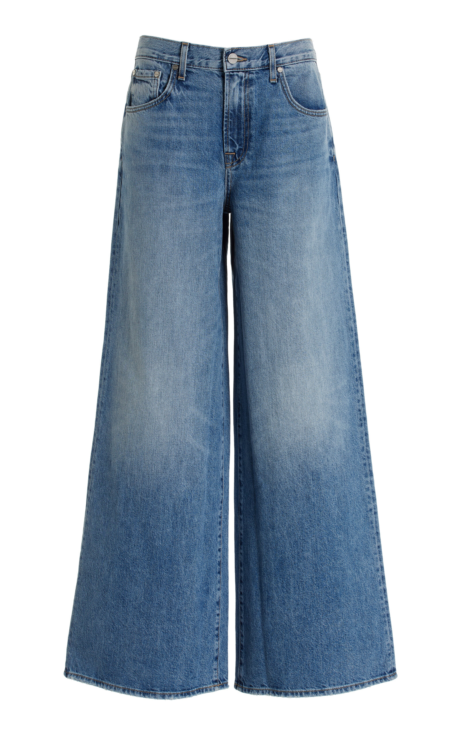 Twp Tiny Dancer Rigid Mid-rise Wide-leg Jeans In Blue