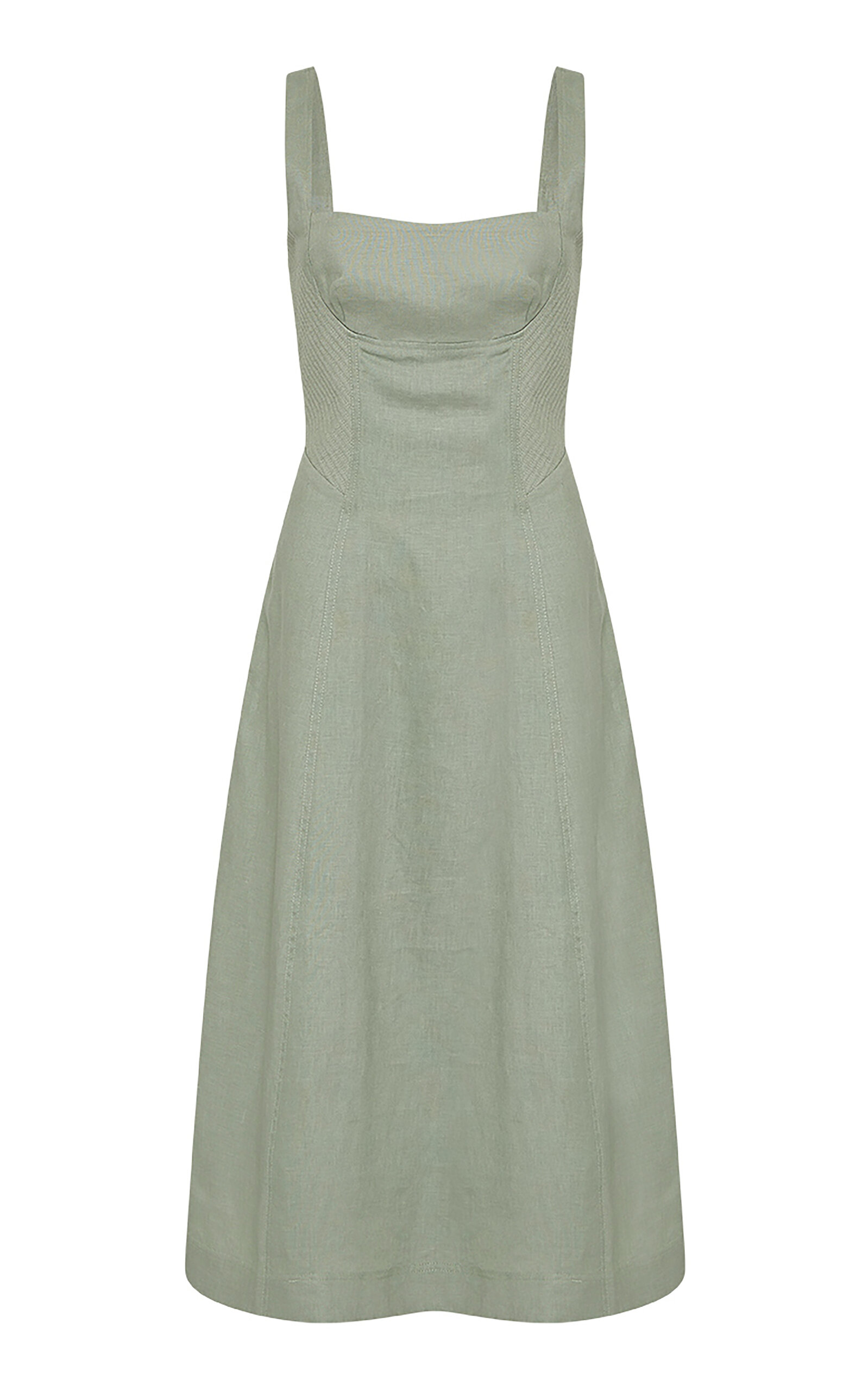 Aje Clover Corded Midi Dress In Green | ModeSens