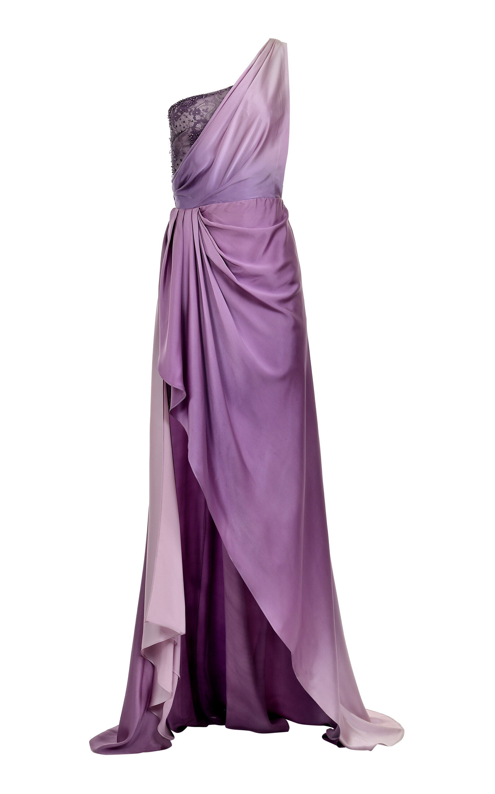Francesca Miranda Continua Hand-Dyed Silk Maxi Dress - Purple