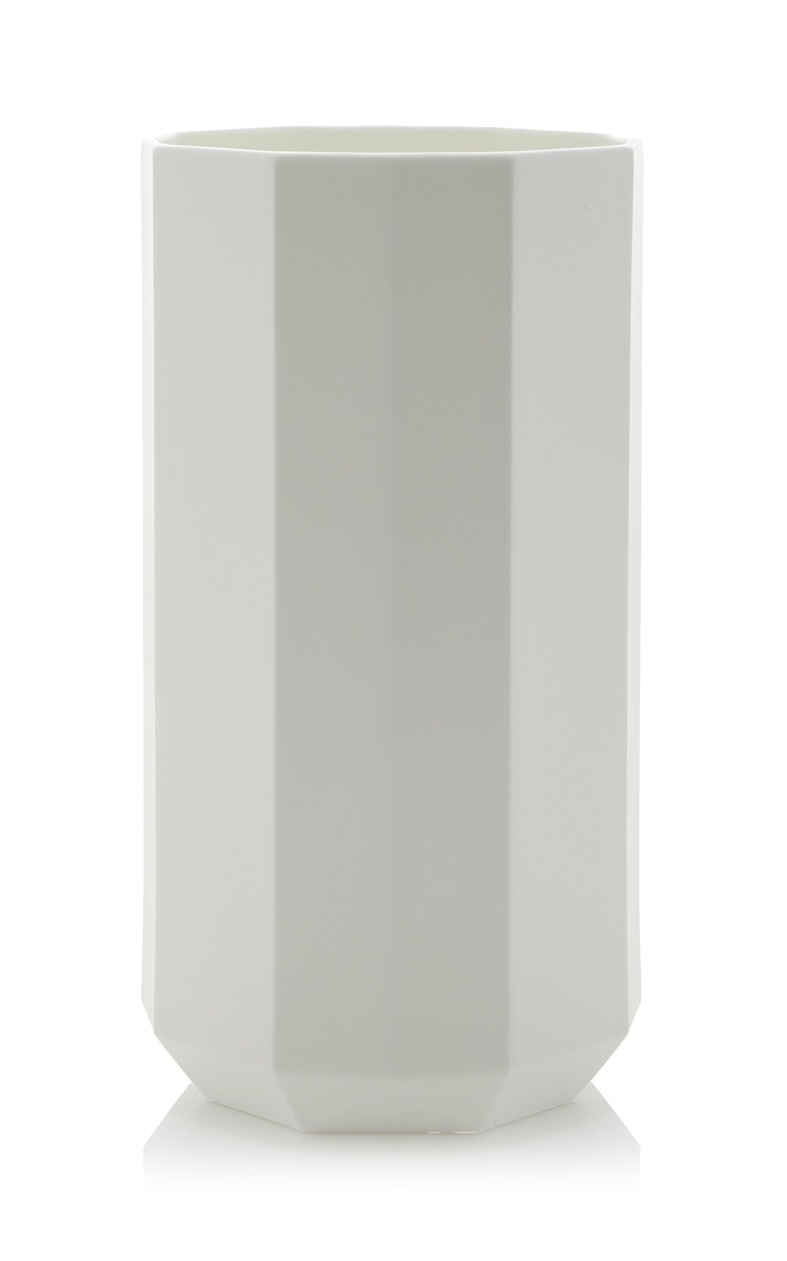 Tiffany & Co Facet Large Bone China Vase In White