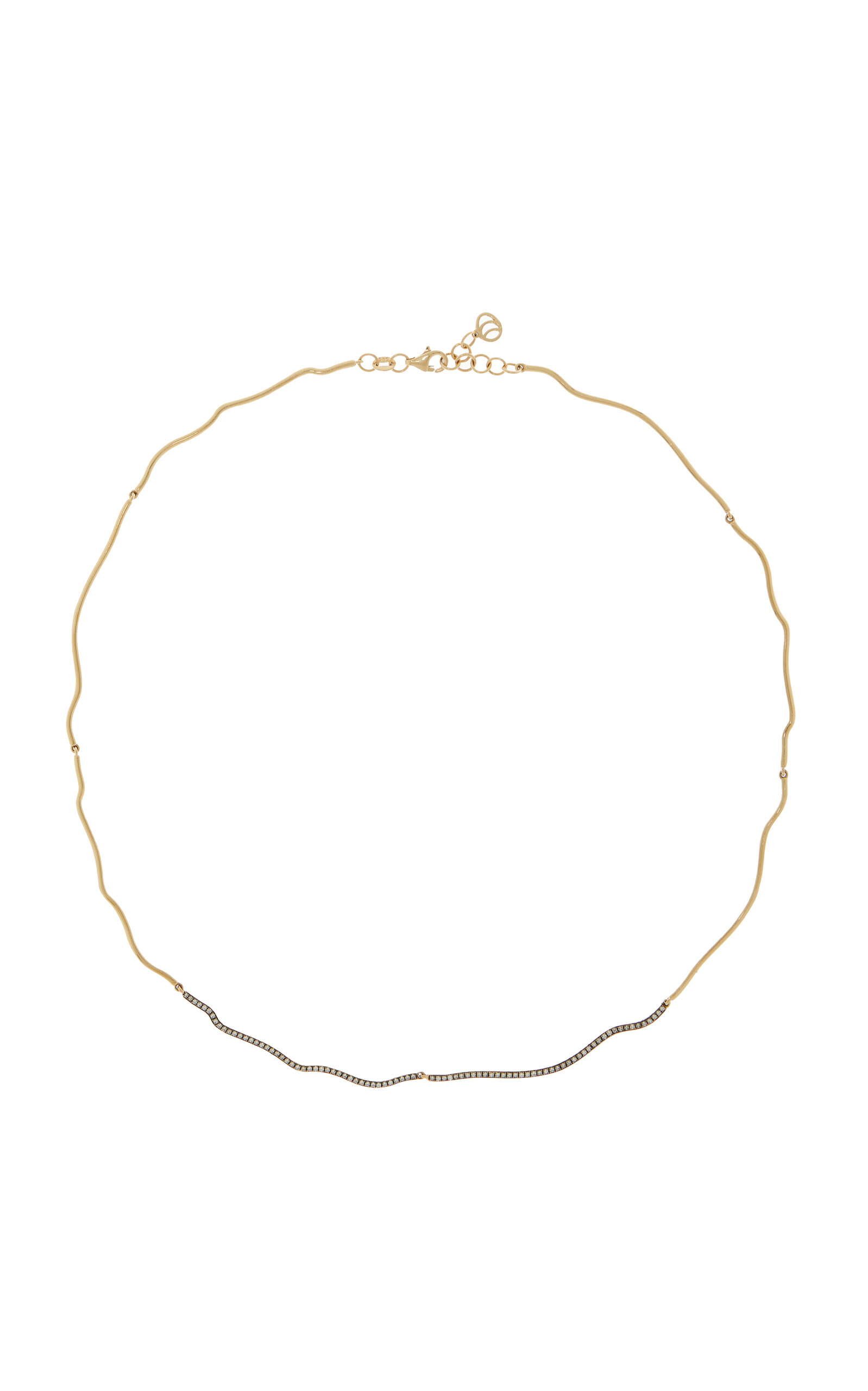 Shop Charms Company Rebellion 14k Yellow Gold Diamond Necklace