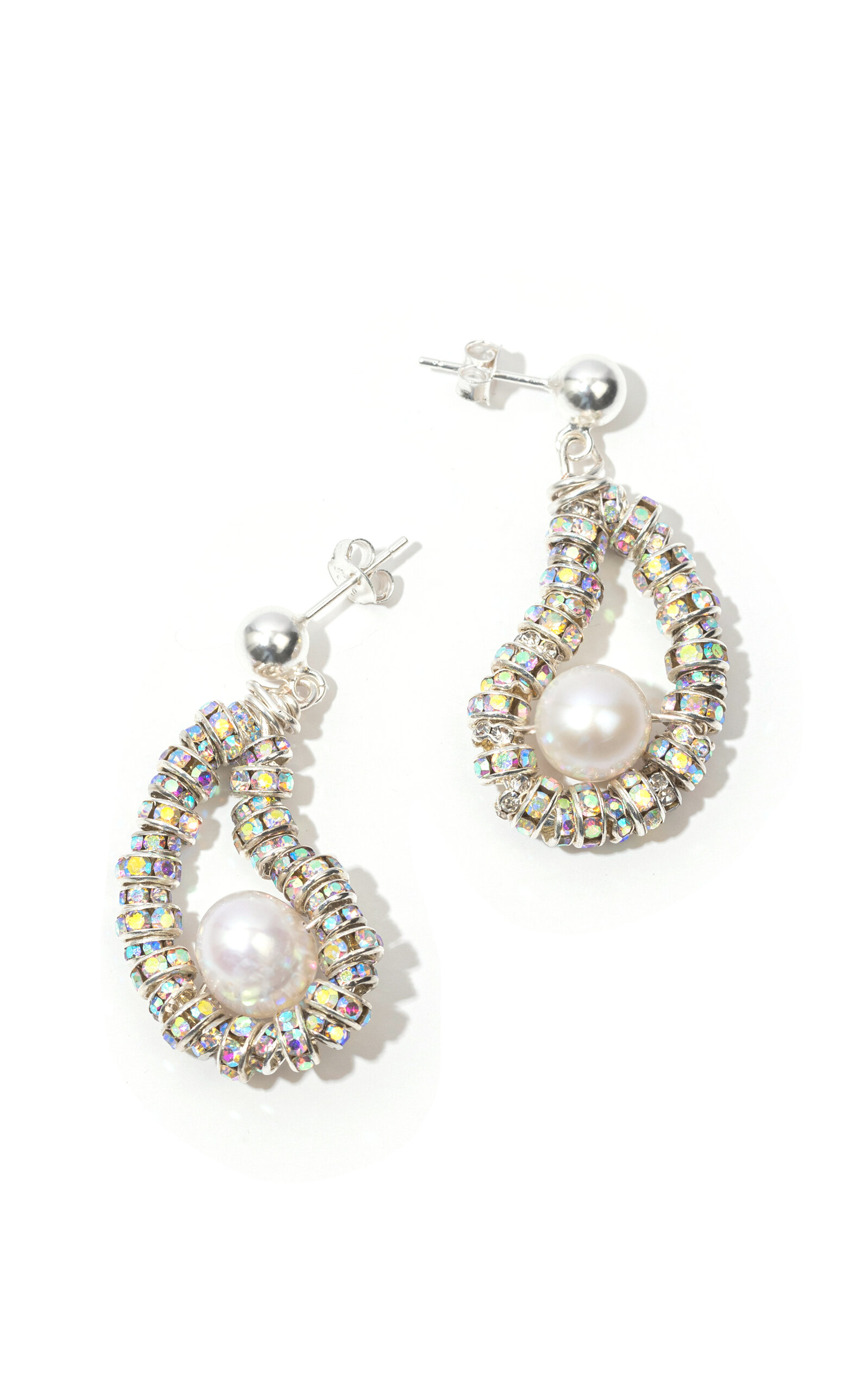 Pearl Octopuss.y Tiny Silver Oyster Earrings - Silver - OS - Moda Operandi