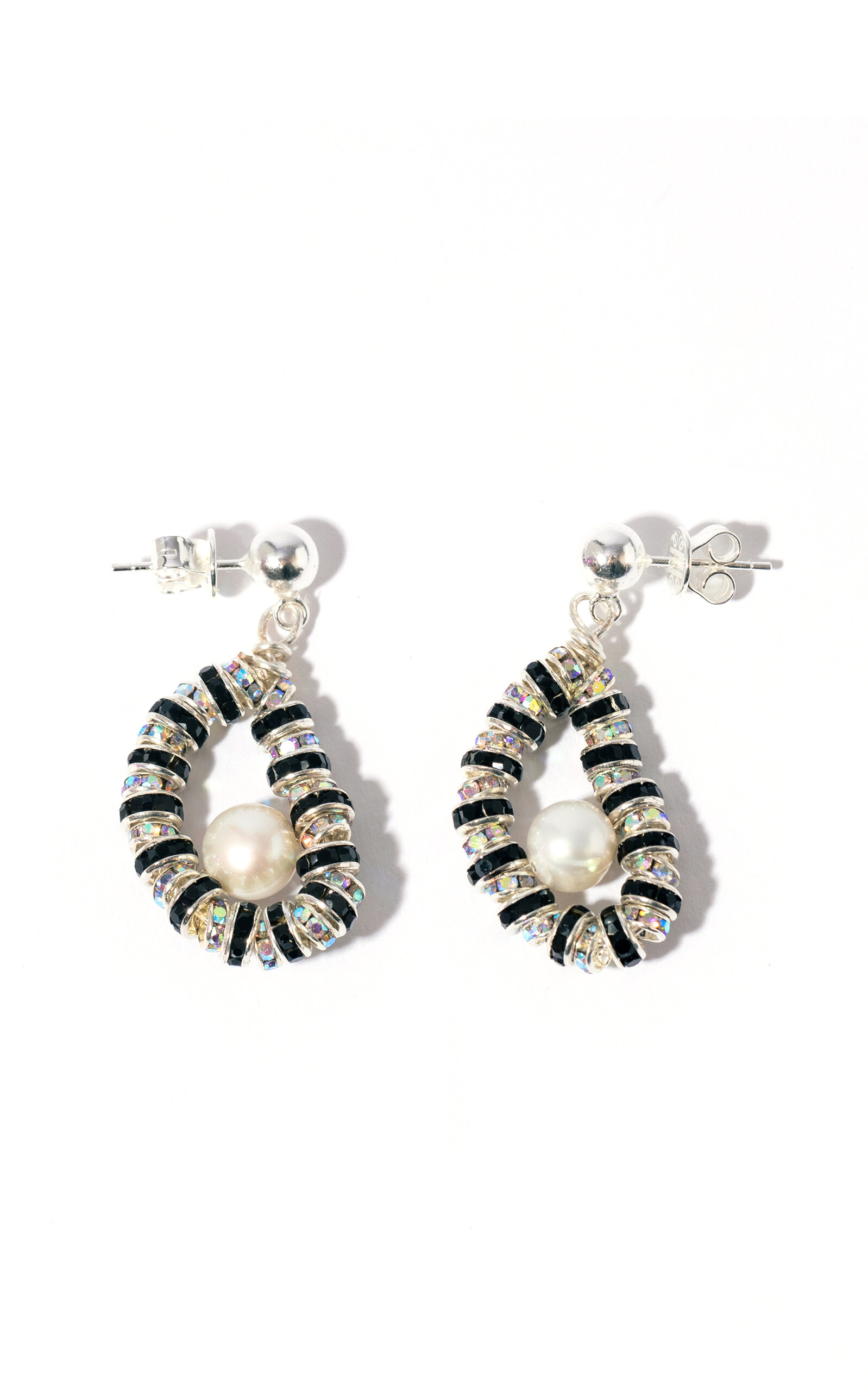 Tiny Zebra Oyster Earrings