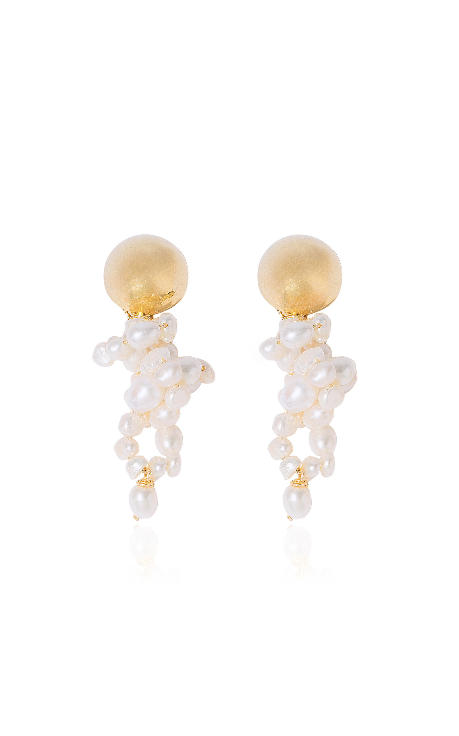Pearl Octopuss.y Pearly Gold Grape Earrings - Gold - OS - Moda Operandi