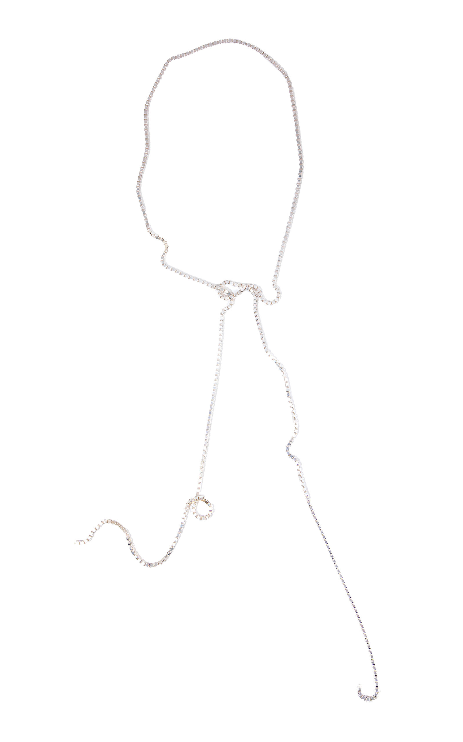 Pearl Octopuss.y Silver Box Chain Wrap Necklace In Silver