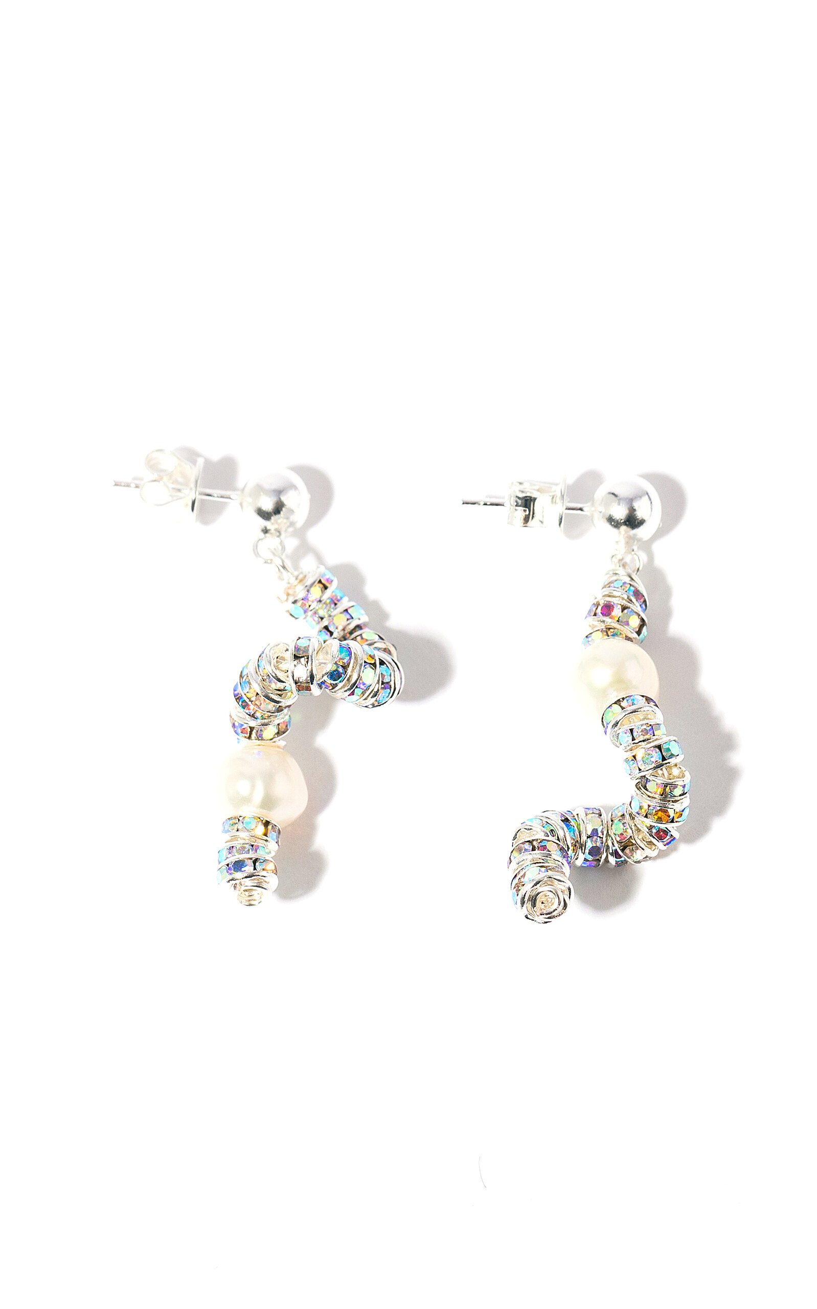 Pearl Octopuss.y Tiny Golden Snakes Earrings - Gold - OS - Moda Operandi