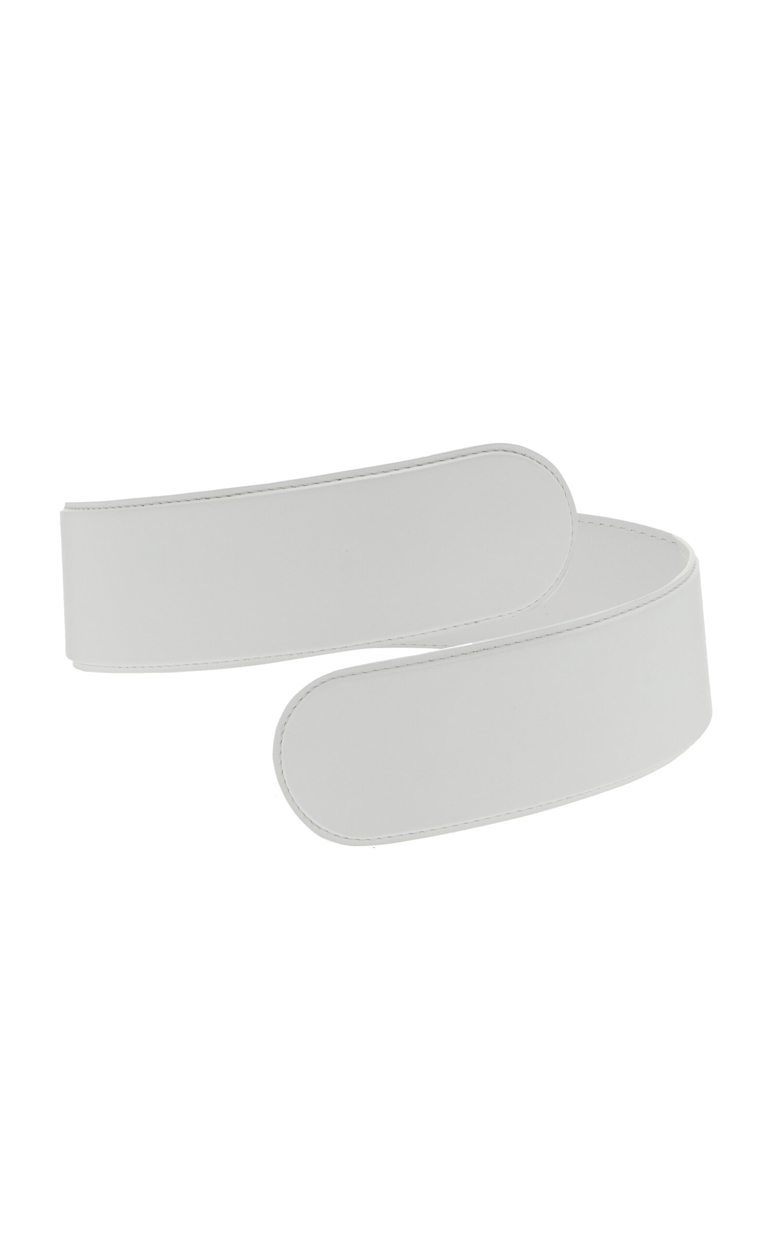 Alaïa Flex Twist Leather Belt In White