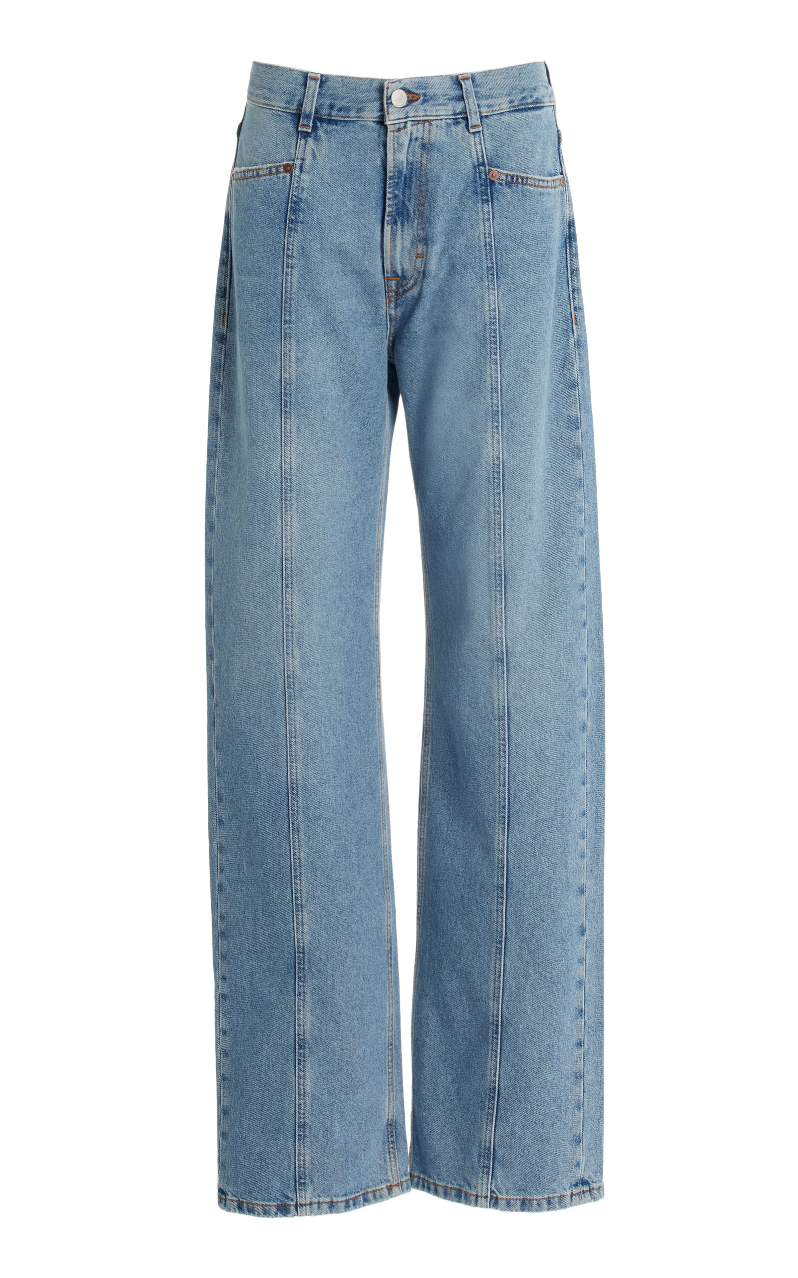 House Of Dagmar Rigid High-rise Wide-leg Jeans In Blue