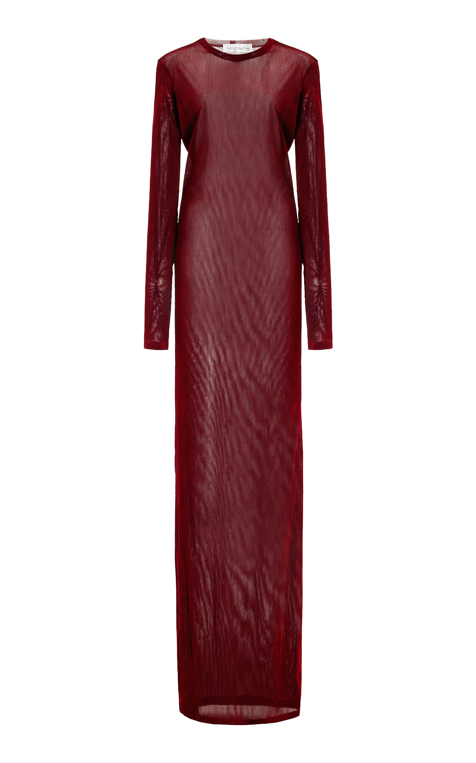 Ludovic de Saint Sernin - Knit Mesh Maxi Dress - Red - L - Only At Moda Operandi