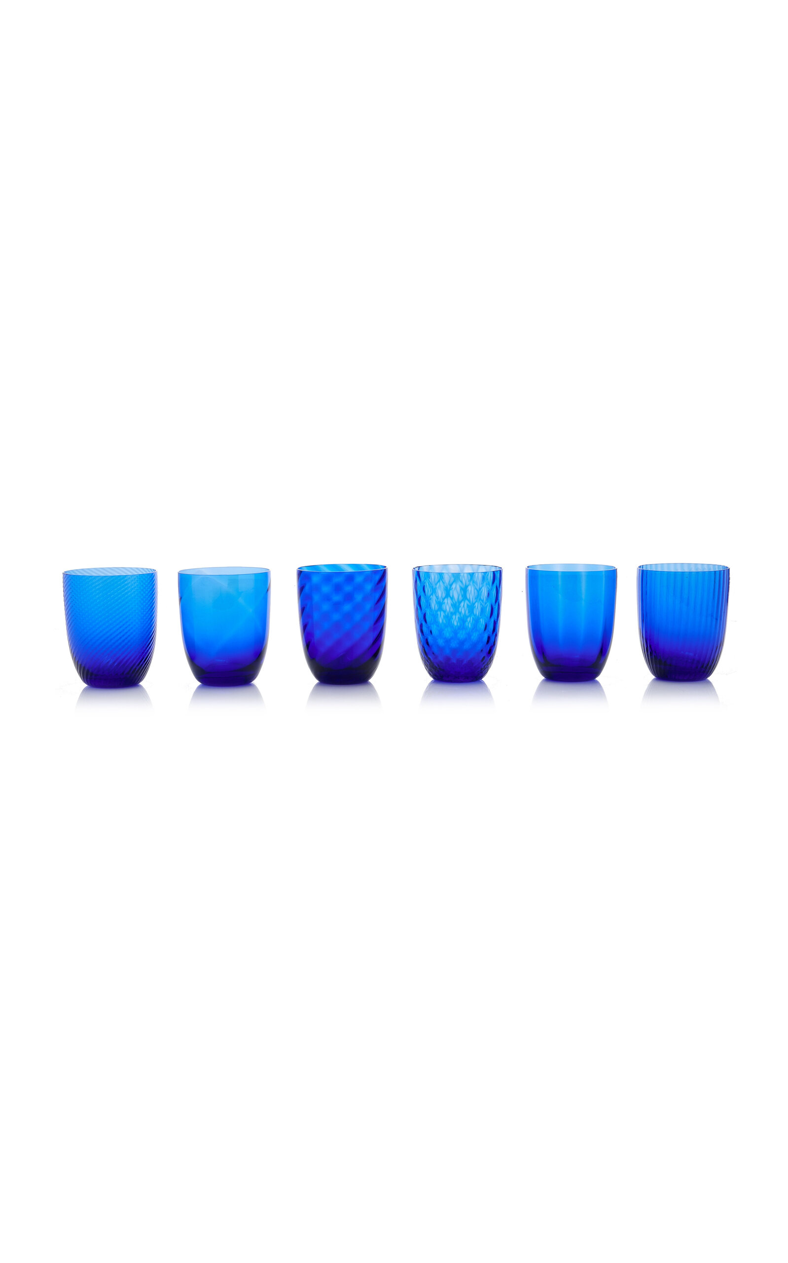 NasonMoretti Set-Of-Six Murano Water Glasses - Blue