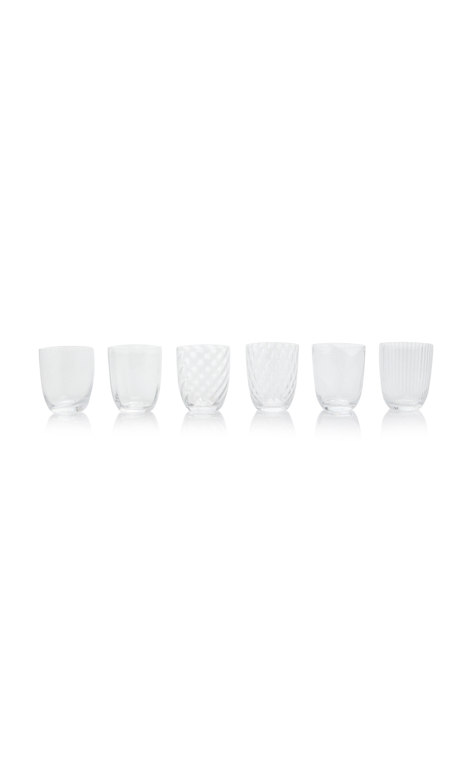 Nasonmoretti Set-of-six Murano Water Glasses In White