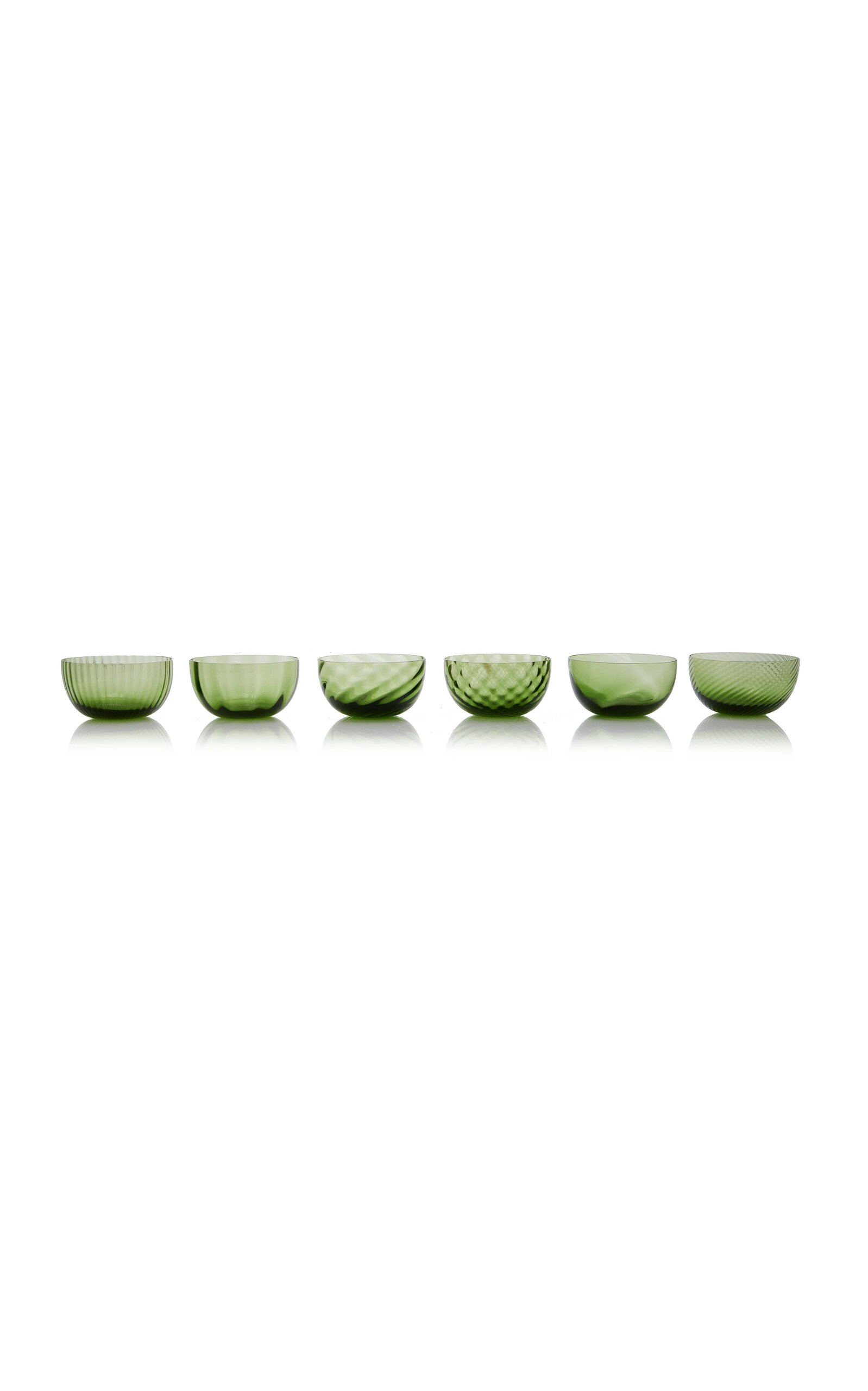 Shop Nasonmoretti Set-of-six Idra Murano Dessert Cups In Green